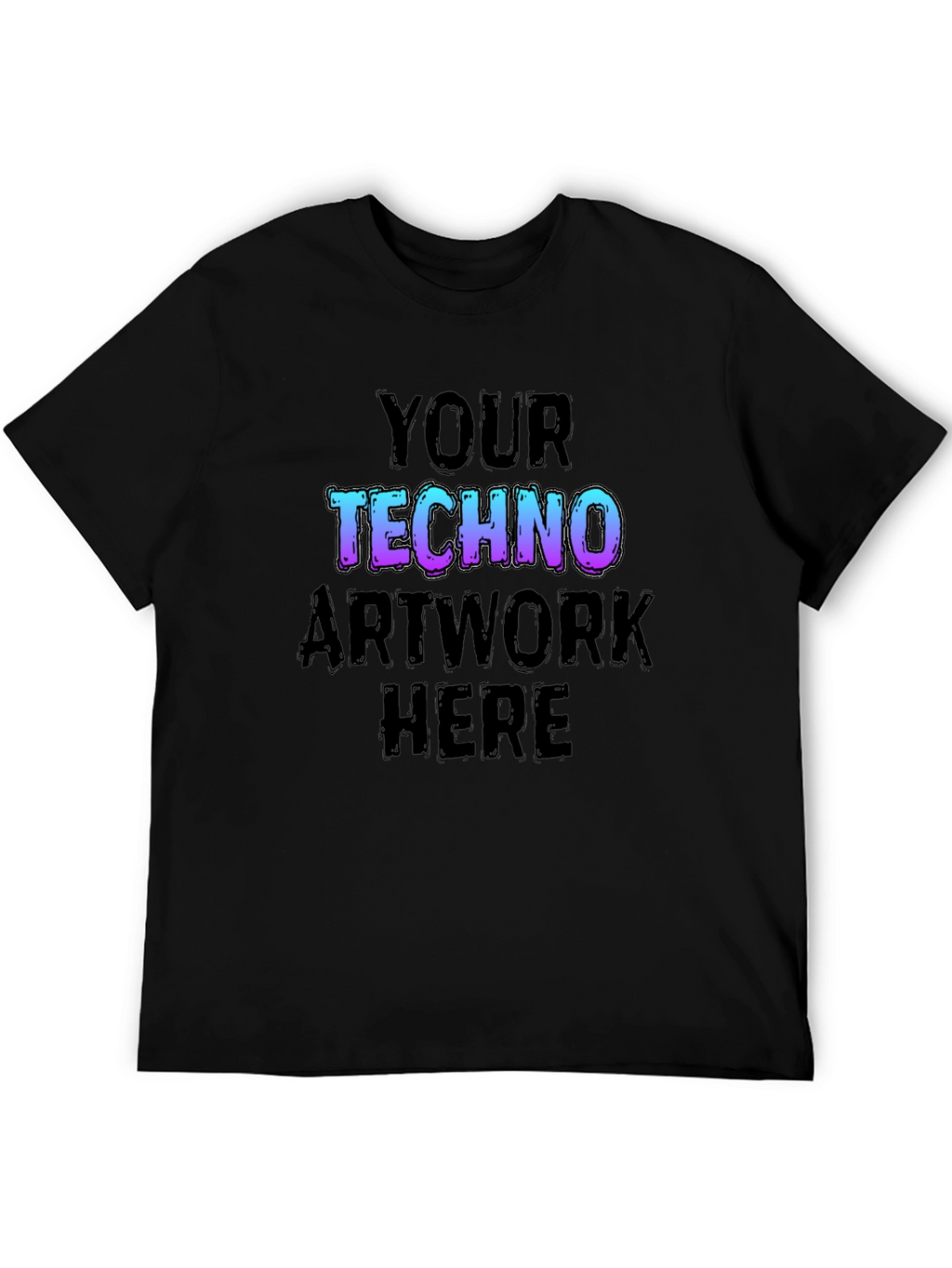 Techno Artwork Black T-Shirt