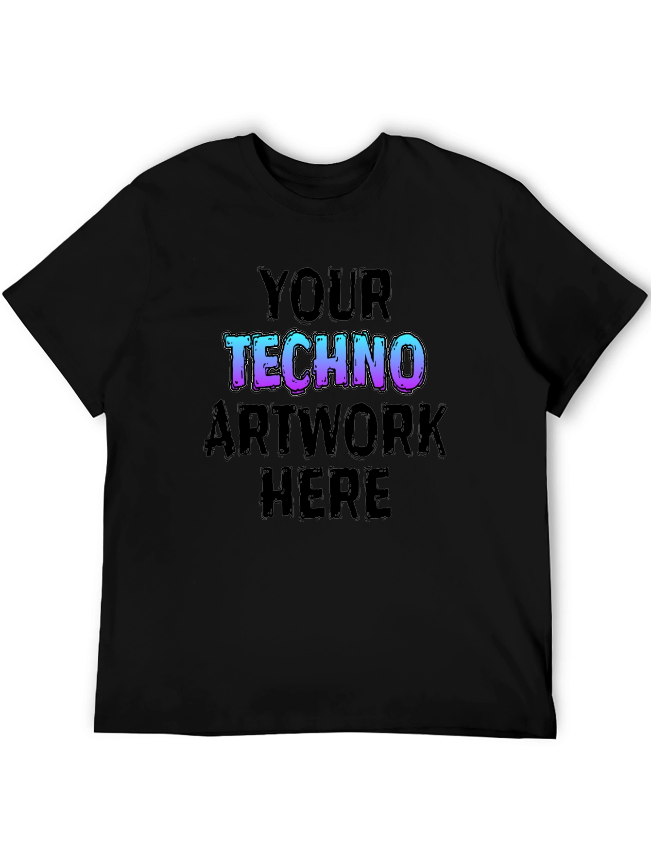 Techno Artwork Black T-Shirt