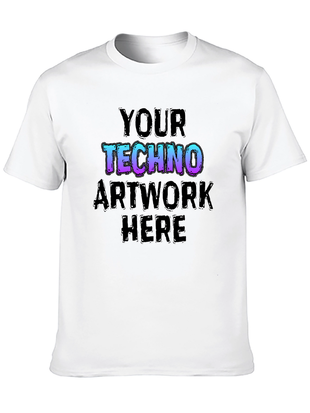 Techno Artwork Black T-Shirt