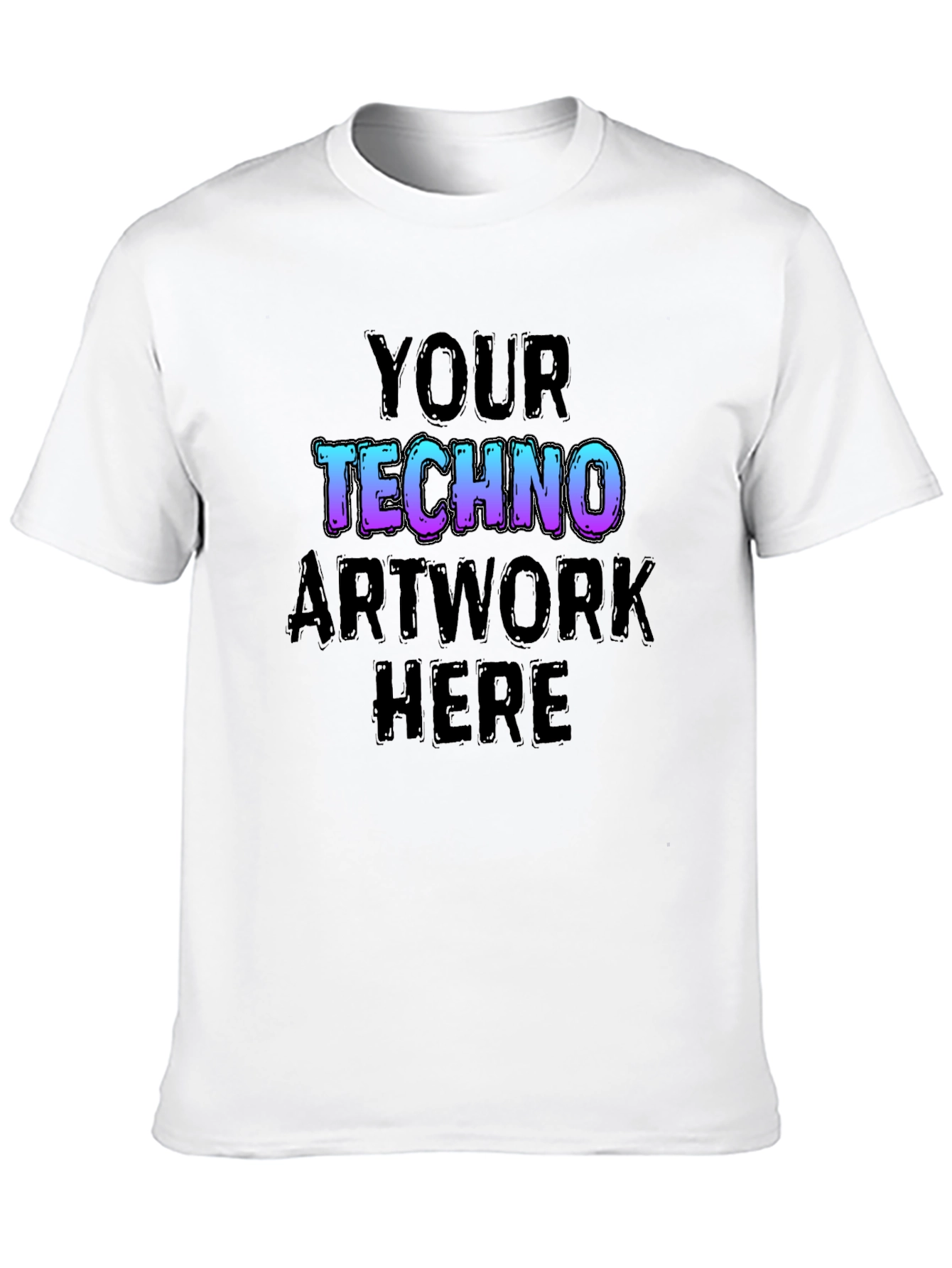 Techno Artwork Black T-Shirt