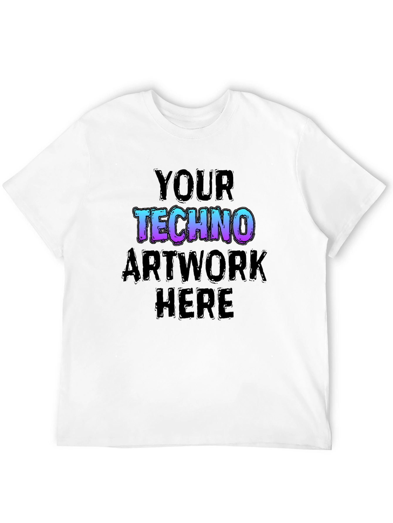 Techno Artwork Black T-Shirt