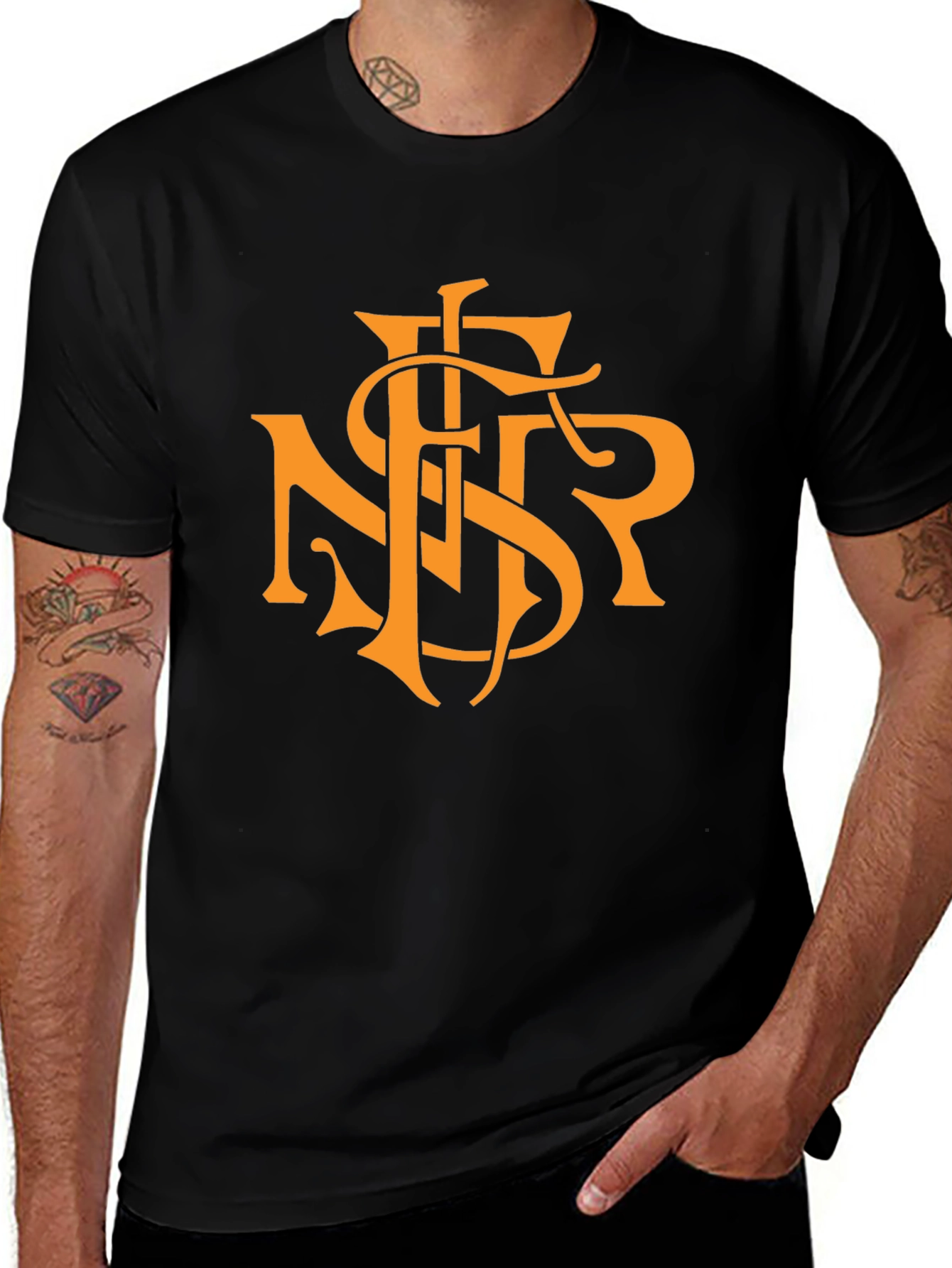 Monogram Graphic Tee - Black