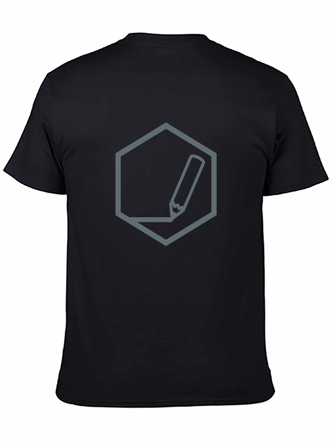Modern Graphic Tee - Hexagon Pencil Design