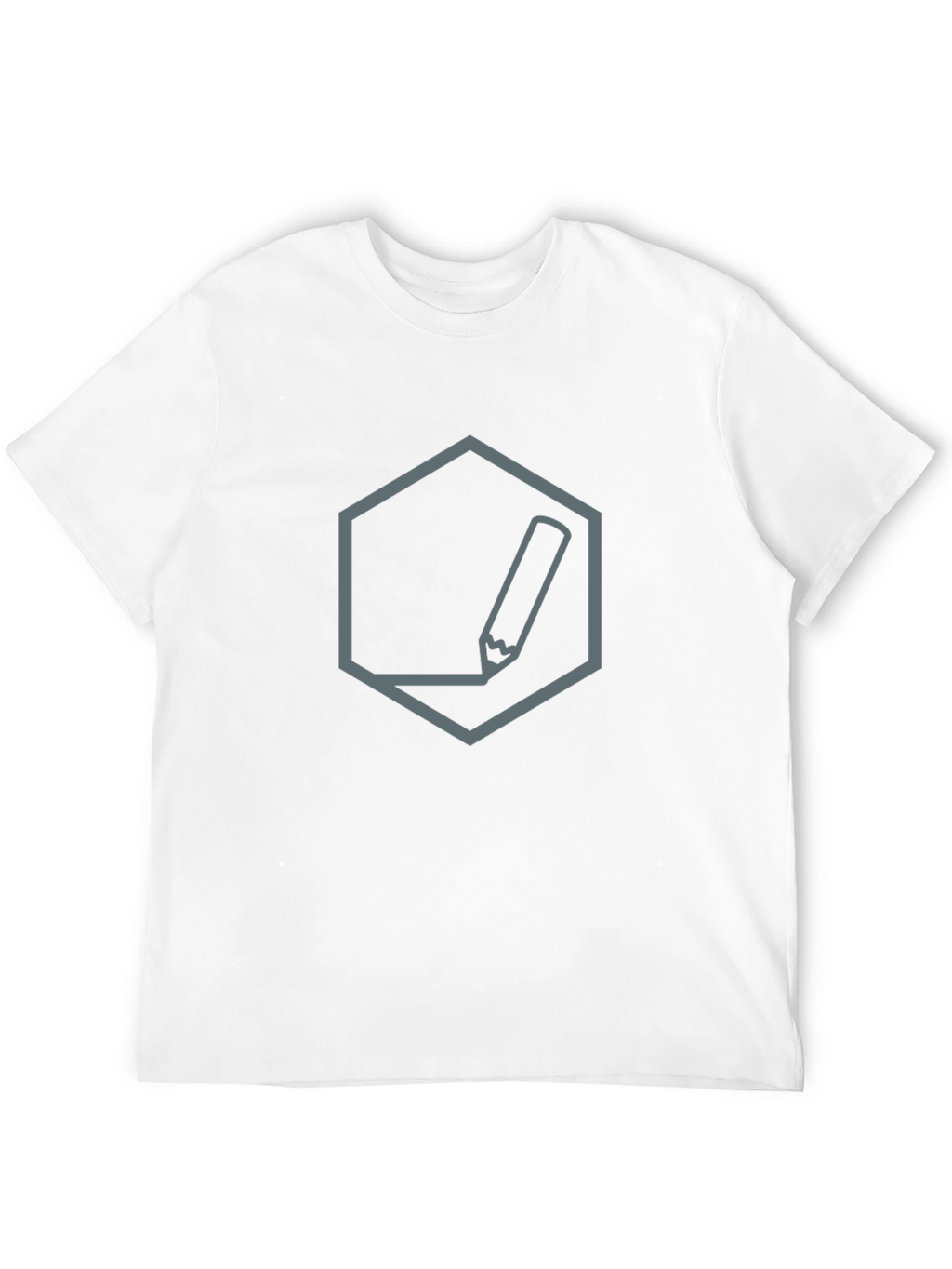Modern Graphic Tee - Hexagon Pencil Design