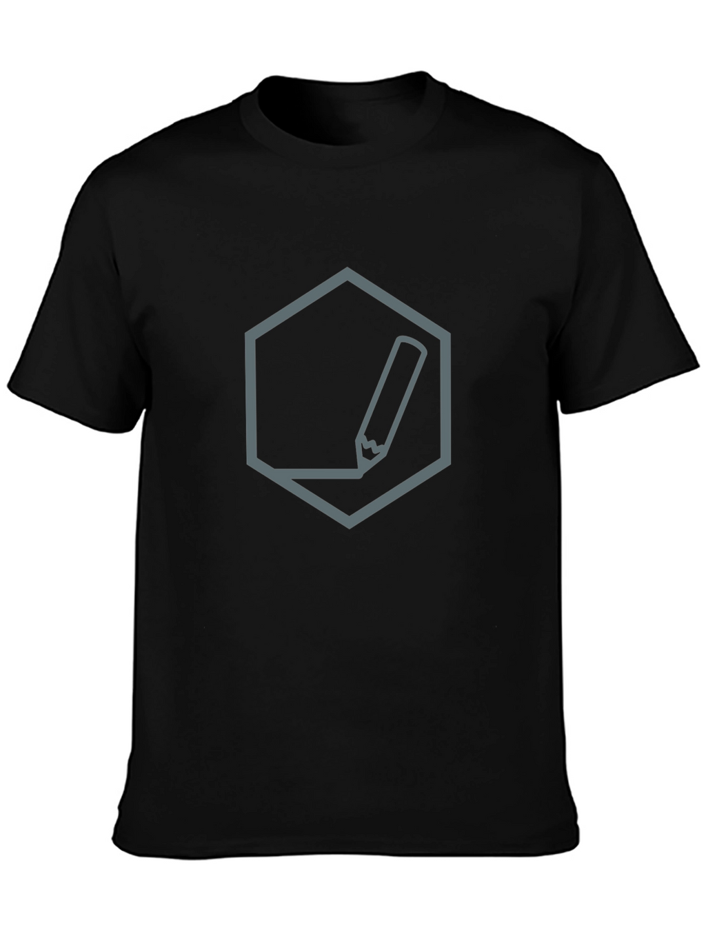 Modern Graphic Tee - Hexagon Pencil Design