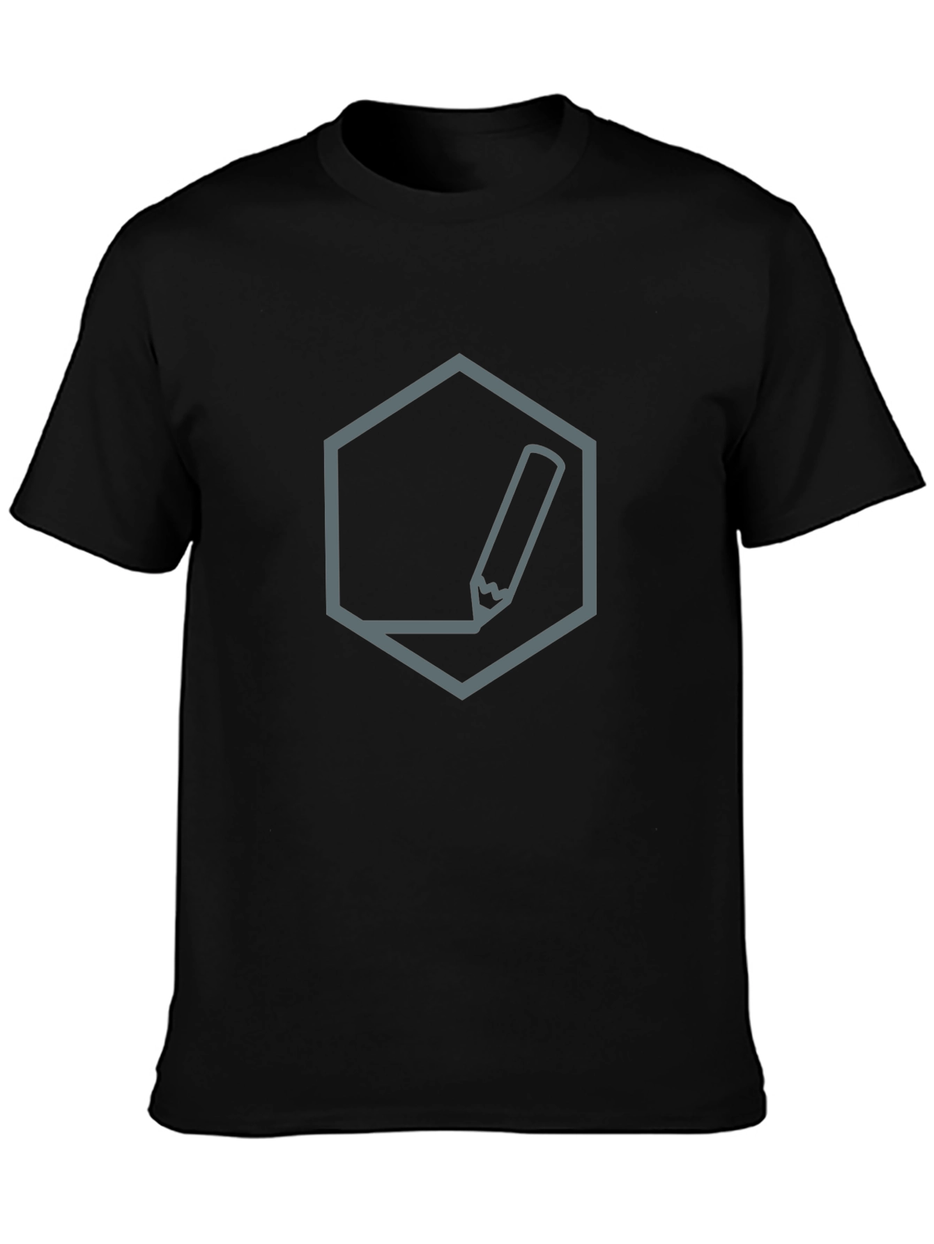 Modern Graphic Tee - Hexagon Pencil Design