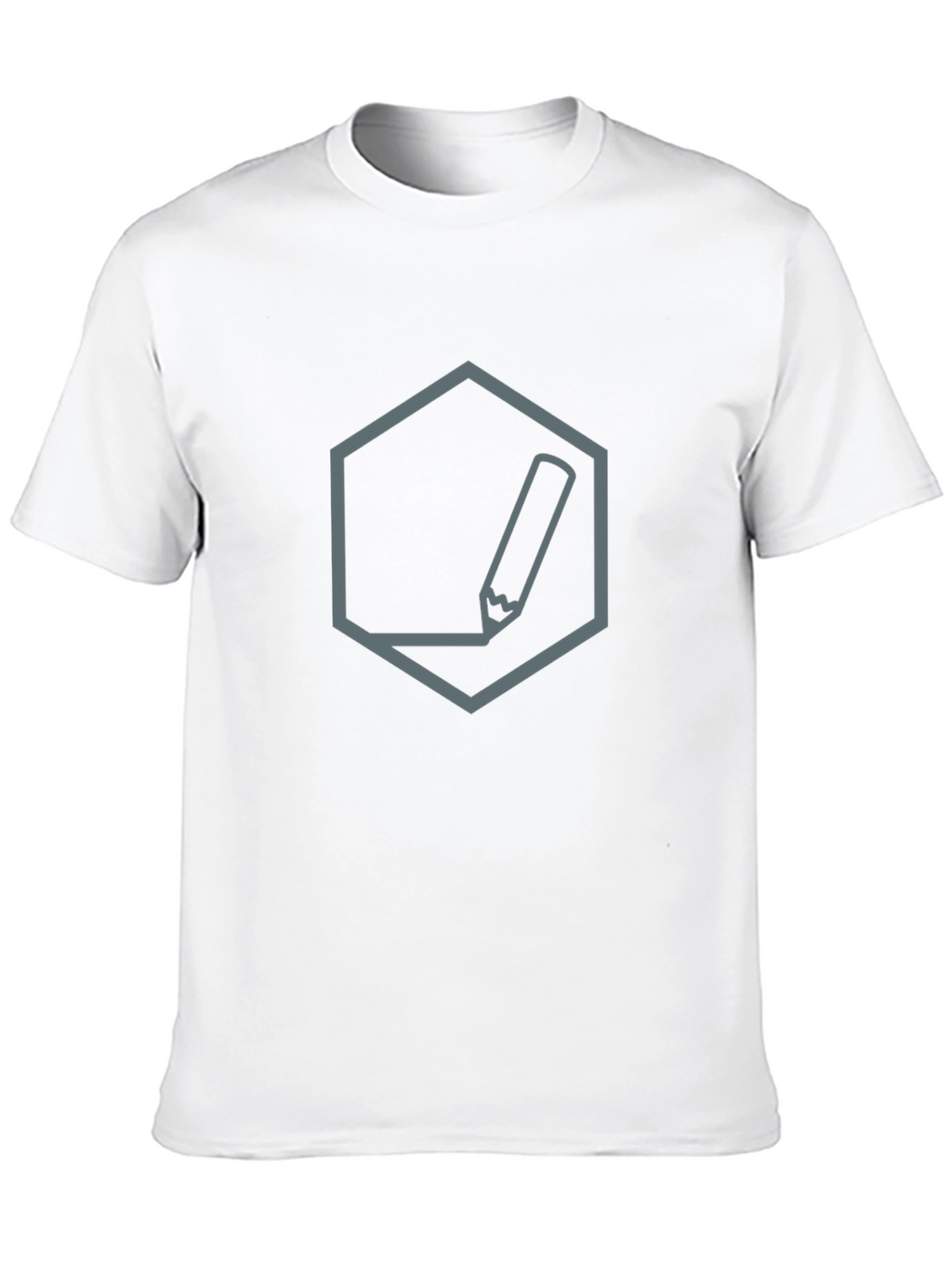 Modern Graphic Tee - Hexagon Pencil Design