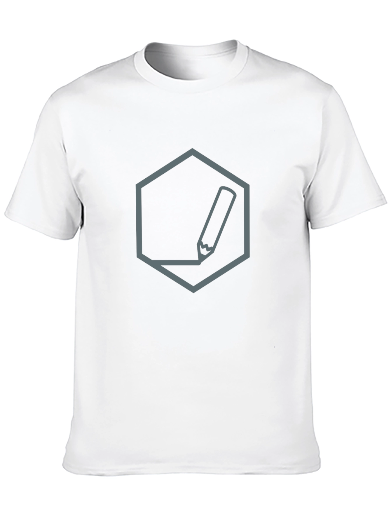 Modern Graphic Tee - Hexagon Pencil Design