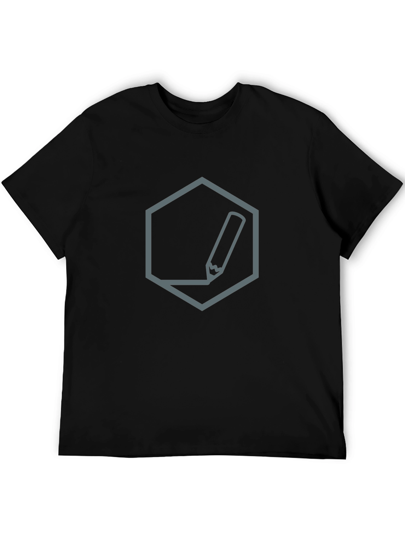 Modern Graphic Tee - Hexagon Pencil Design