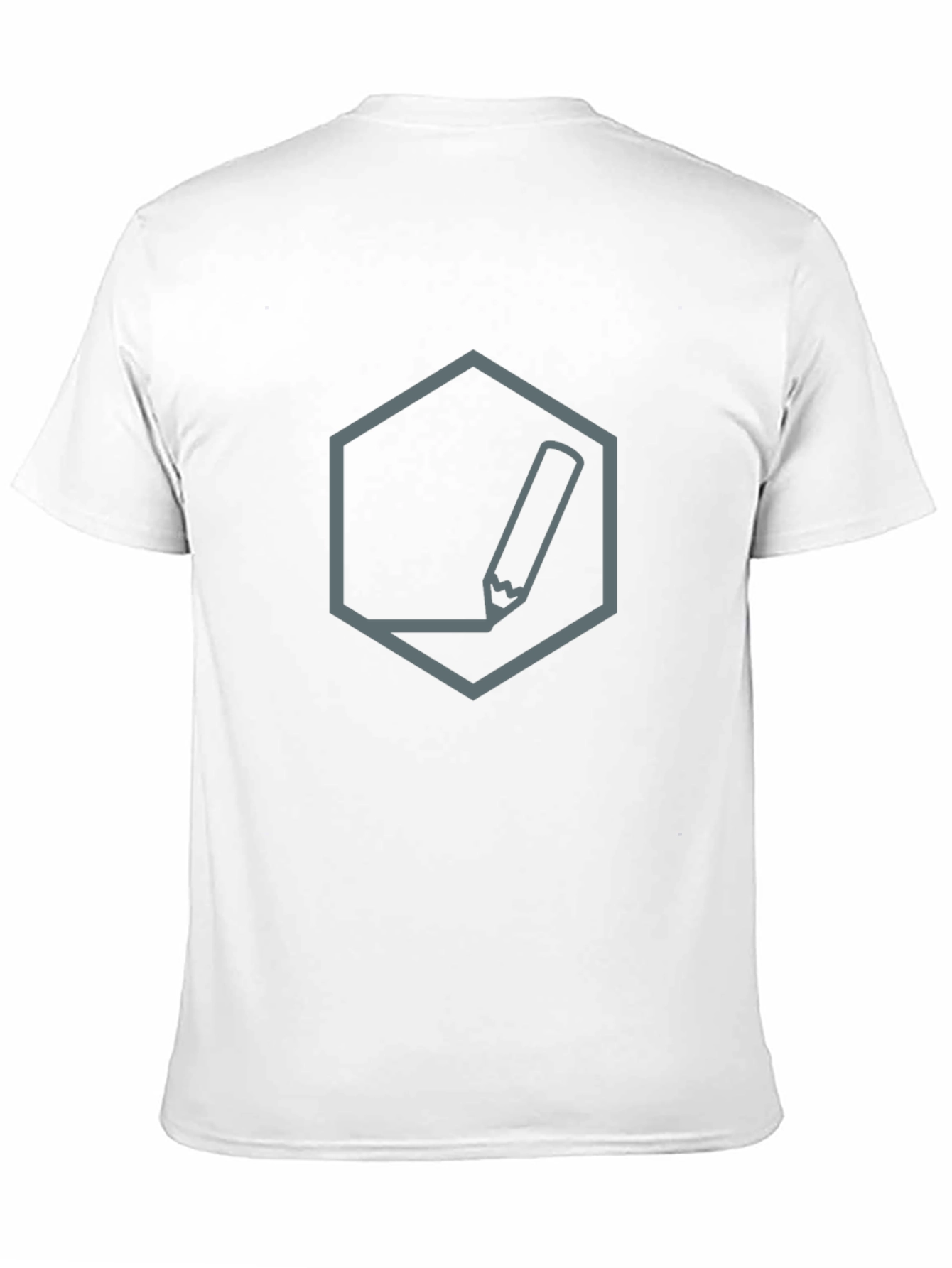 Modern Graphic Tee - Hexagon Pencil Design