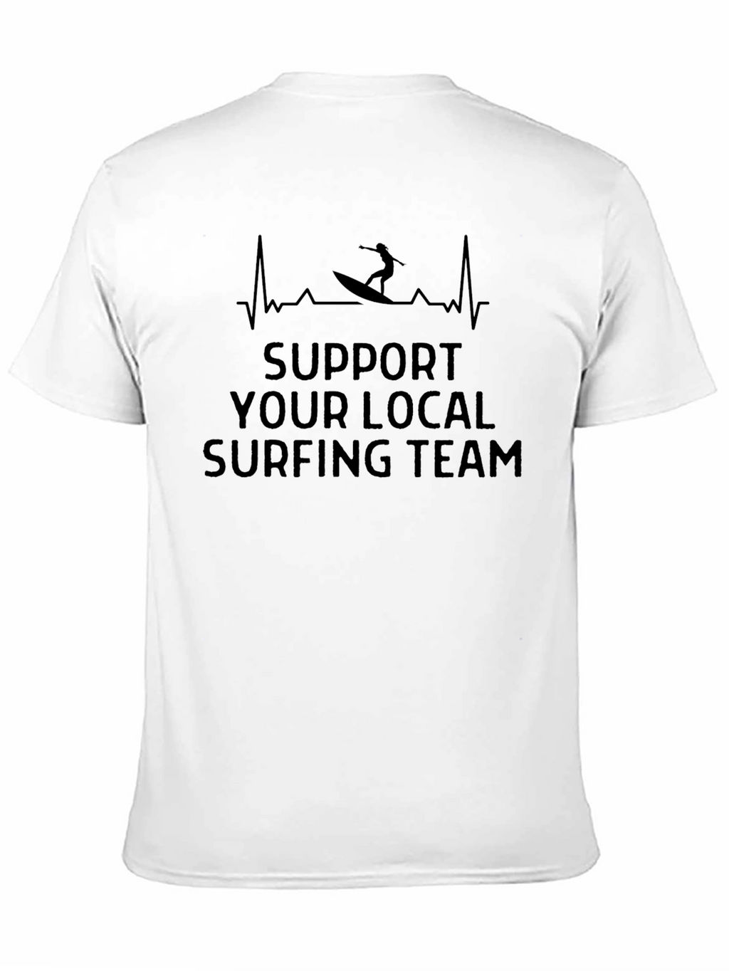 Support Your Local Surfing Team Black T-Shirt