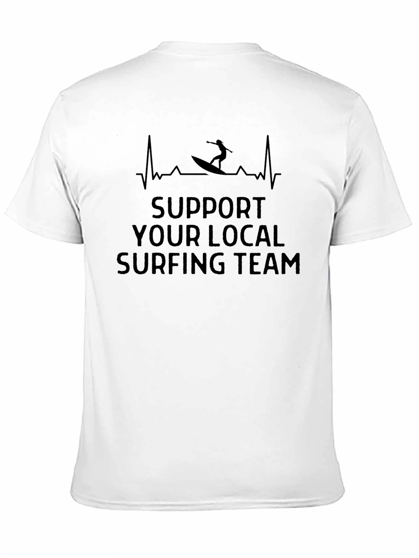 Support Your Local Surfing Team Black T-Shirt