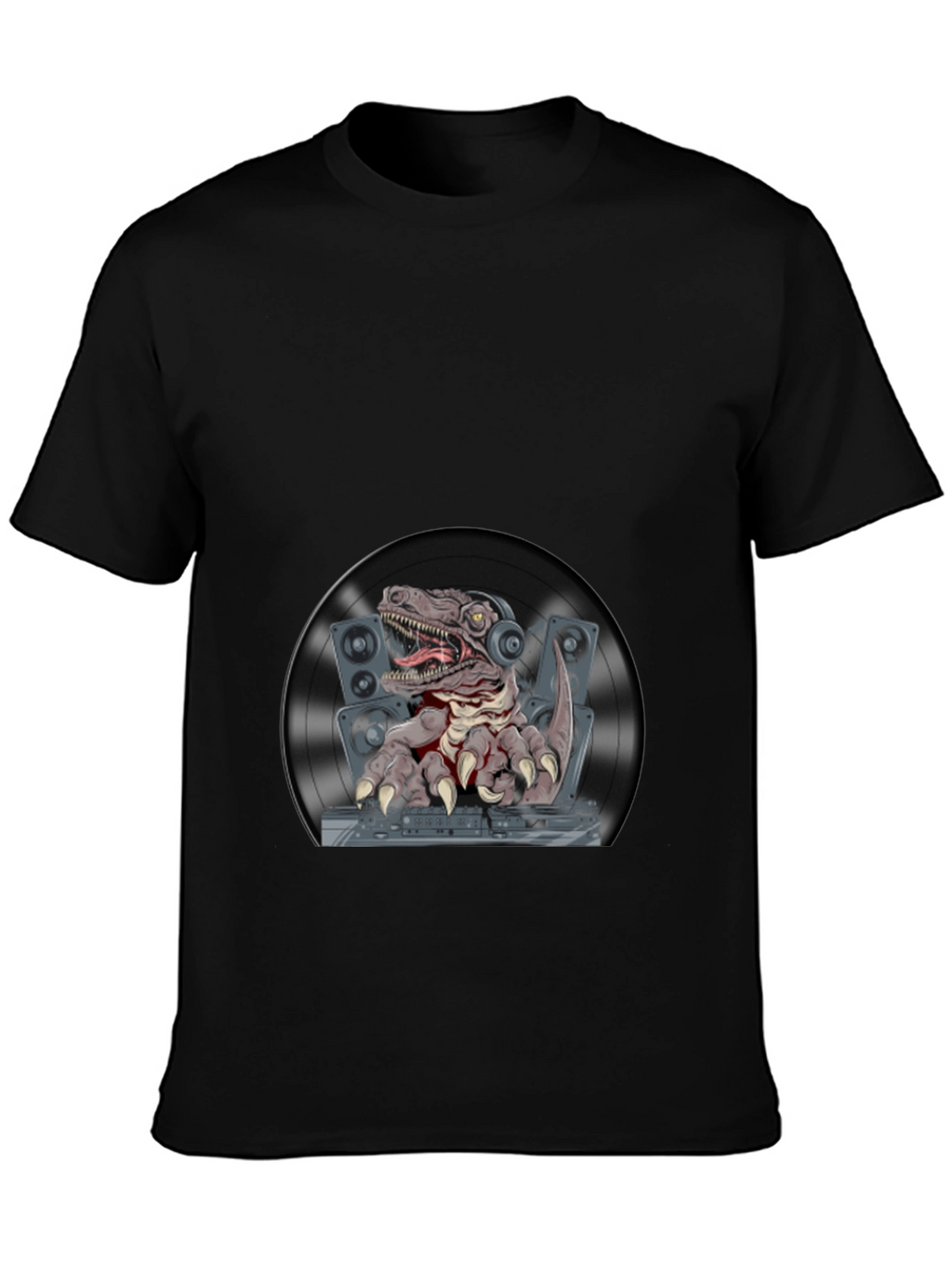 DJ Raptor Graphic T-Shirt - Black Cotton Tee