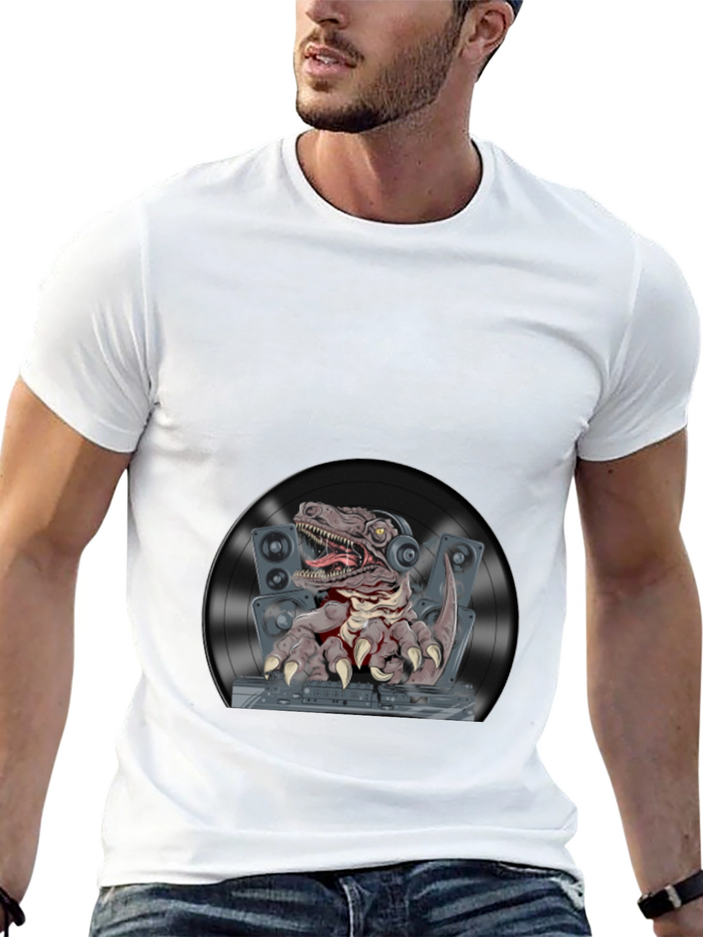 DJ Raptor Graphic T-Shirt - Black Cotton Tee