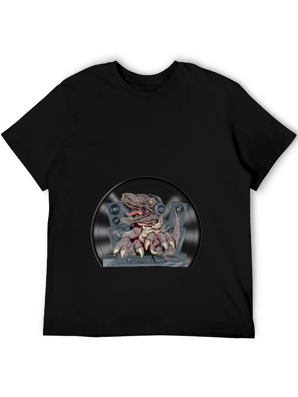DJ Raptor Graphic T-Shirt - Black Cotton Tee
