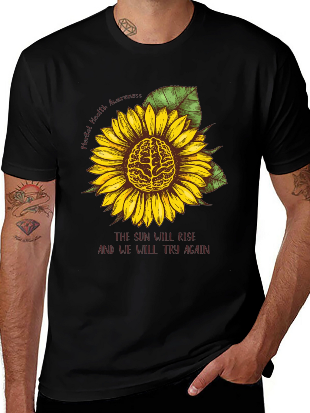 Mental Health Awareness Sunflower Tee