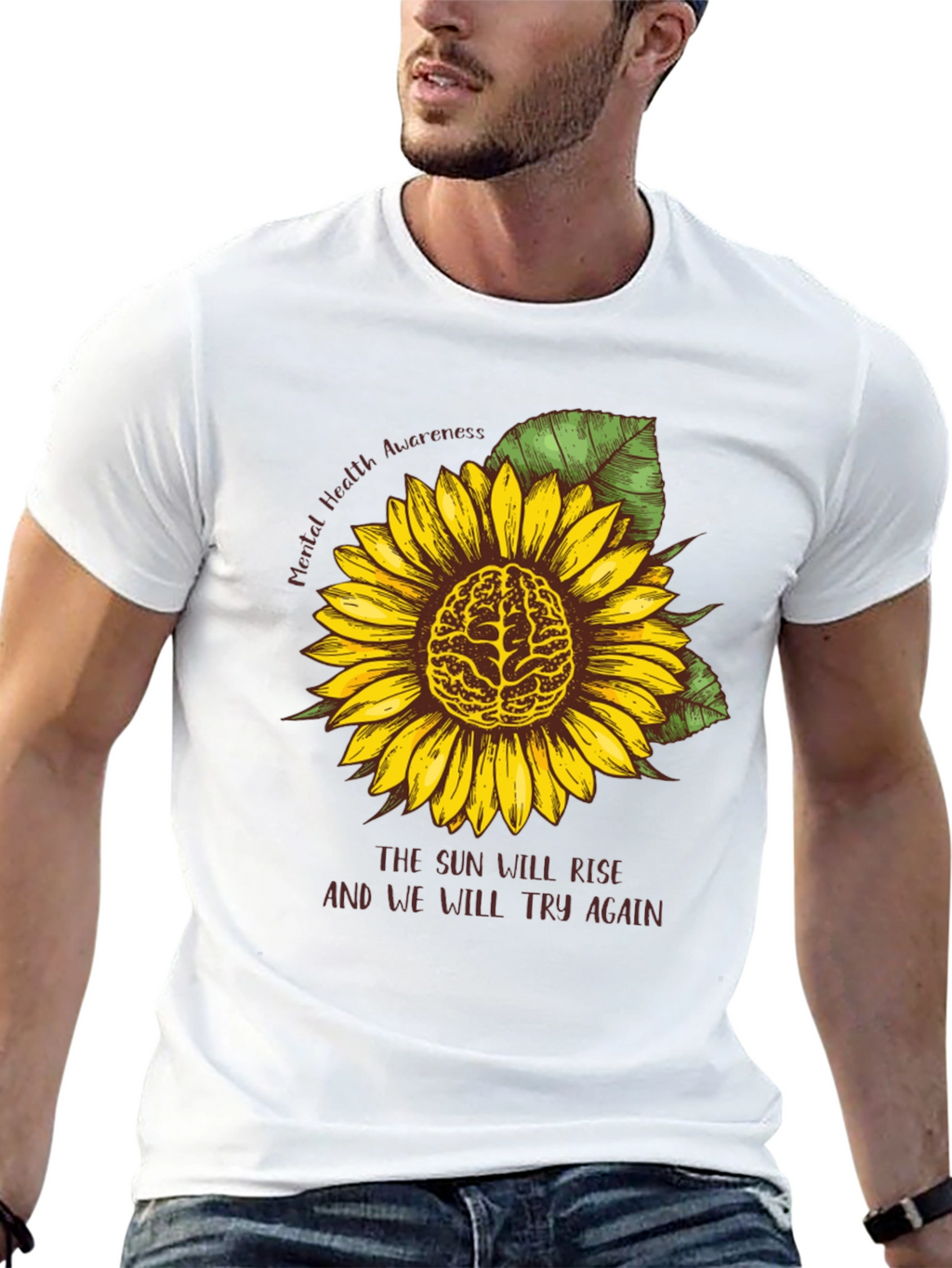 Mental Health Awareness Sunflower Tee