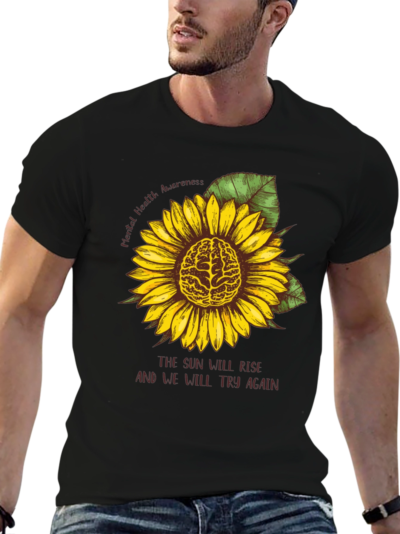 Mental Health Awareness Sunflower Tee