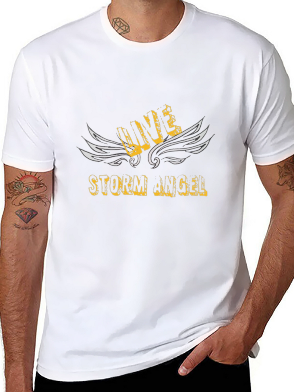 Storm Angel Graphic Tee - Black