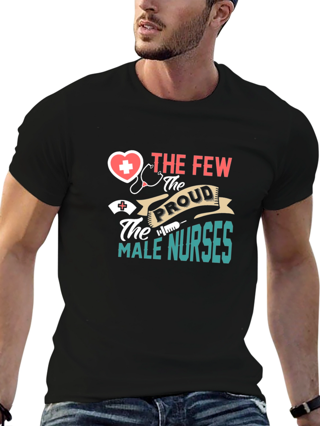 Proud Male Nurse T-Shirt - Medical Professional Tee