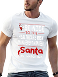 Funny Healthcare Risk Manager Santa Christmas T-Shirt