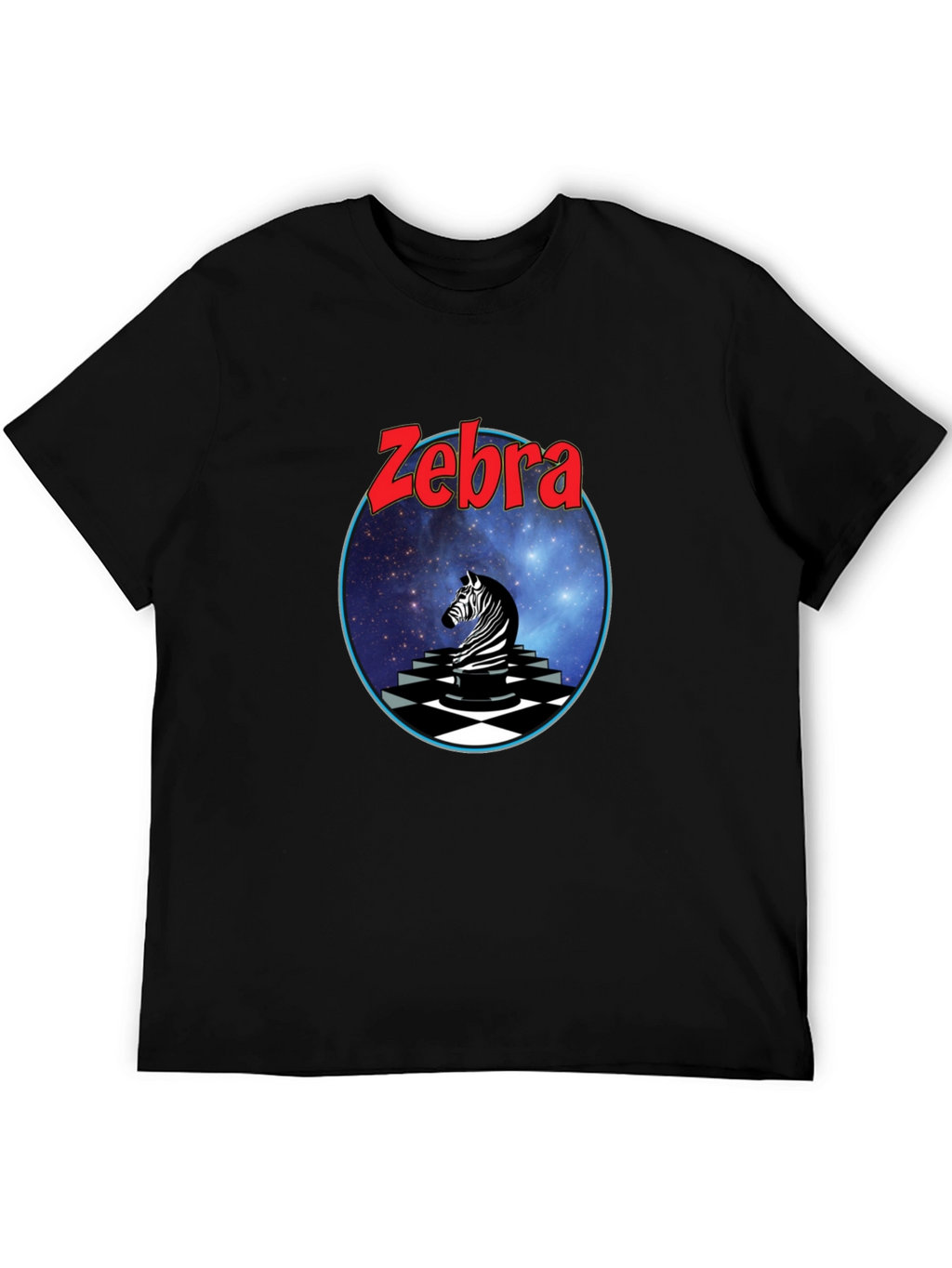 Zebra Graphic Tee - Black Cotton Blend