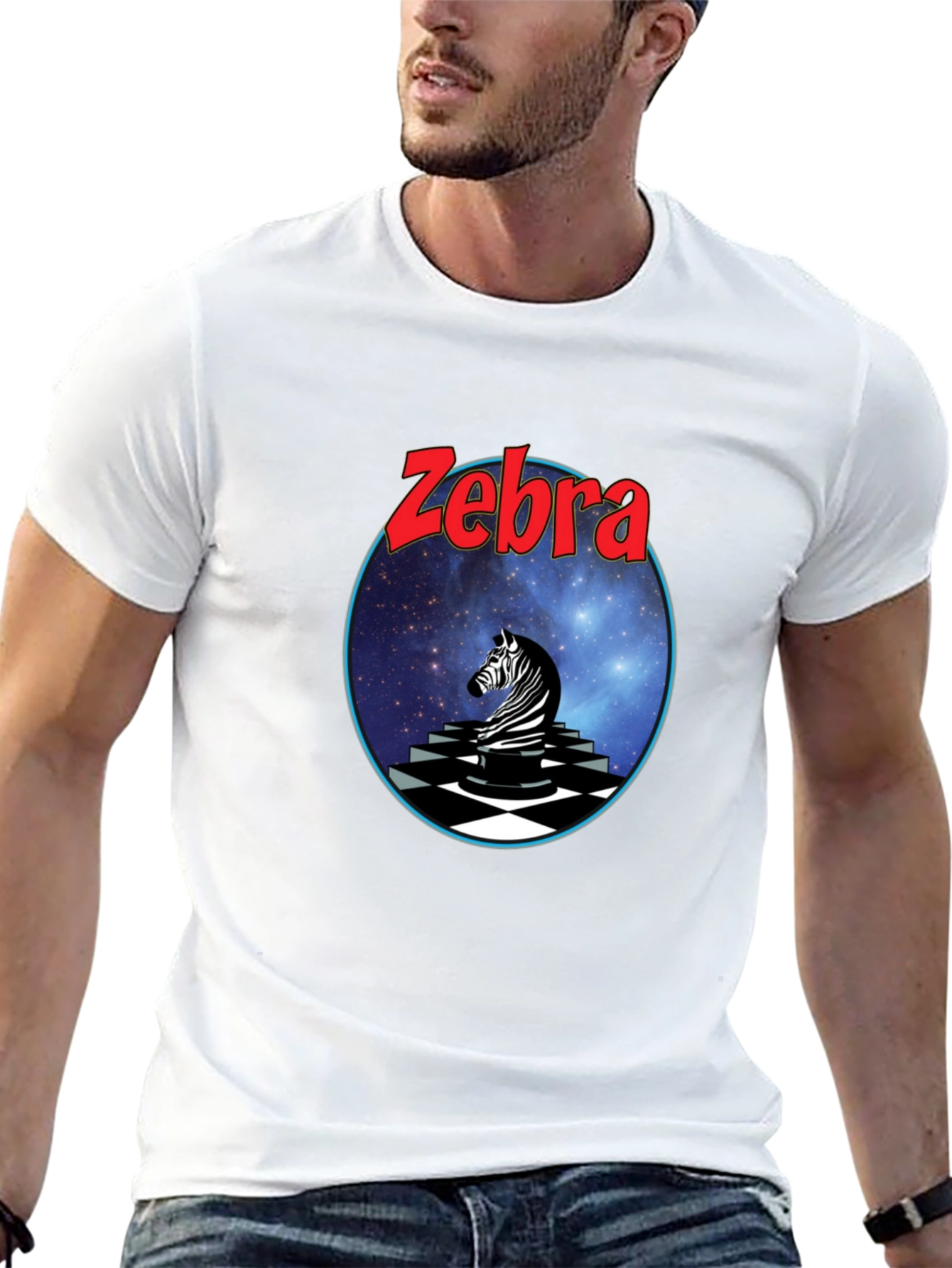 Zebra Graphic Tee - Black Cotton Blend