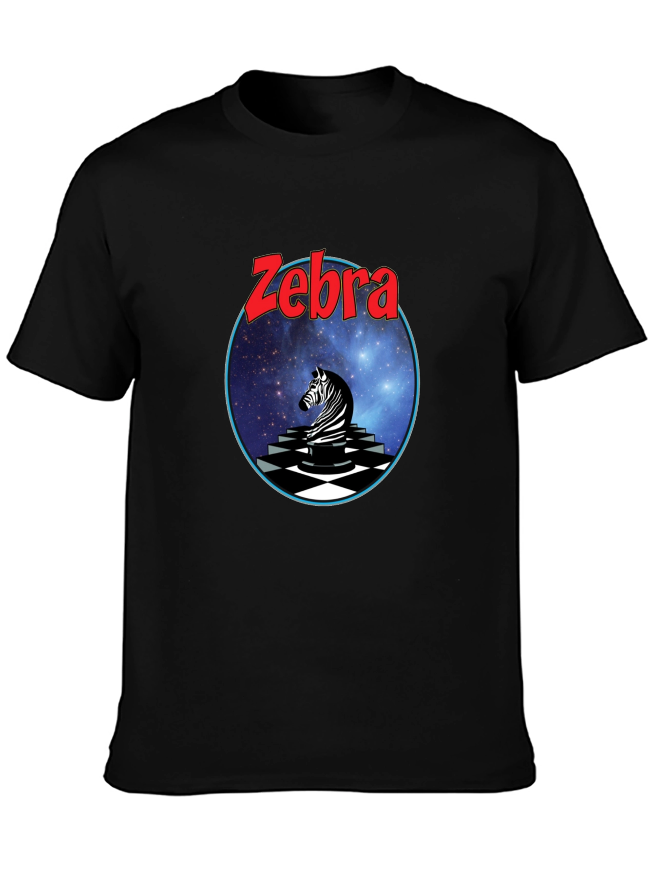 Zebra Graphic Tee - Black Cotton Blend
