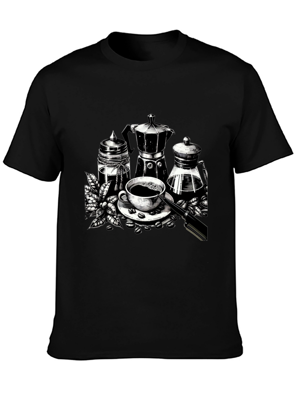 Coffee Lover Graphic Tee - Black