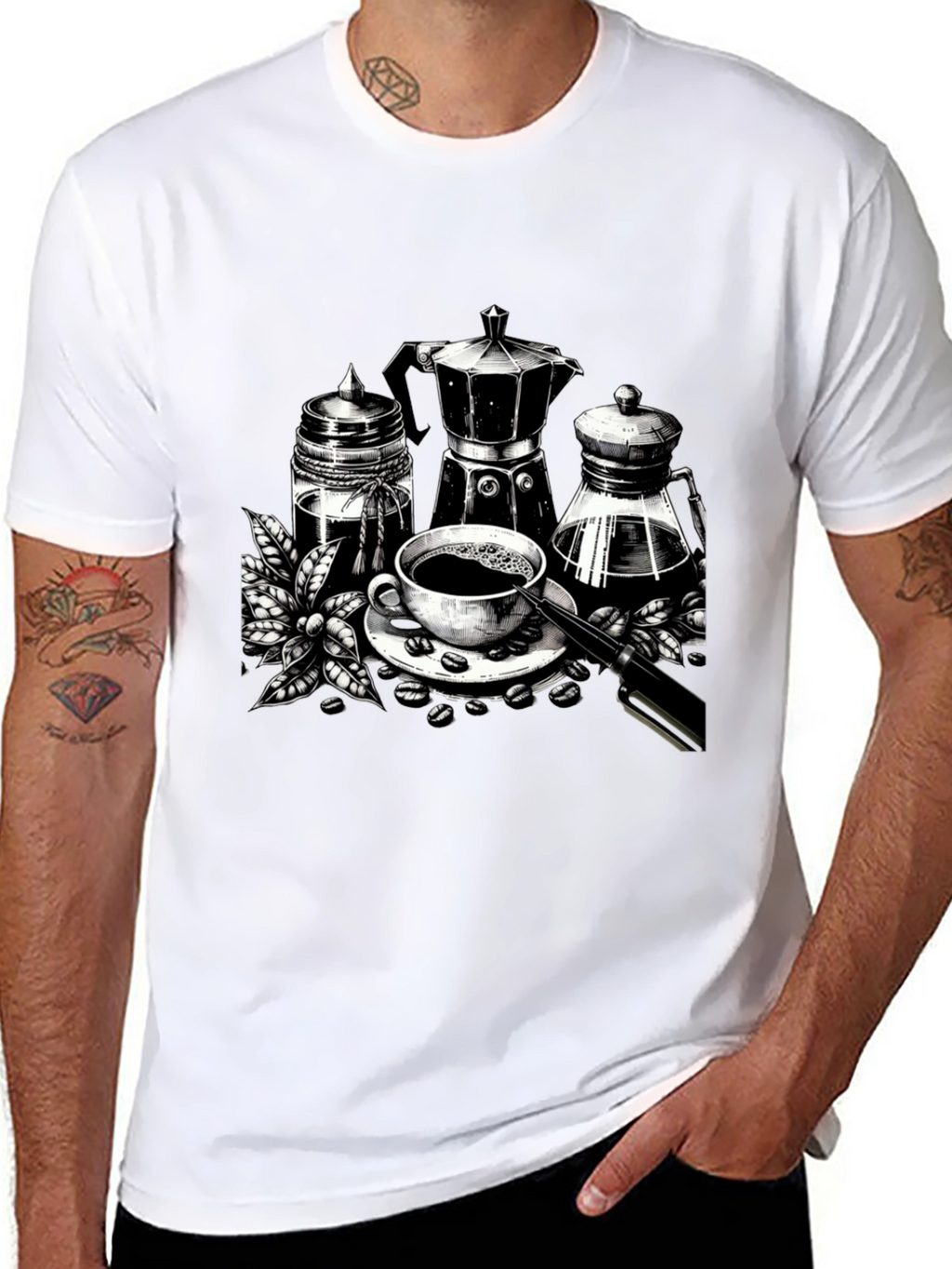 Coffee Lover Graphic Tee - Black