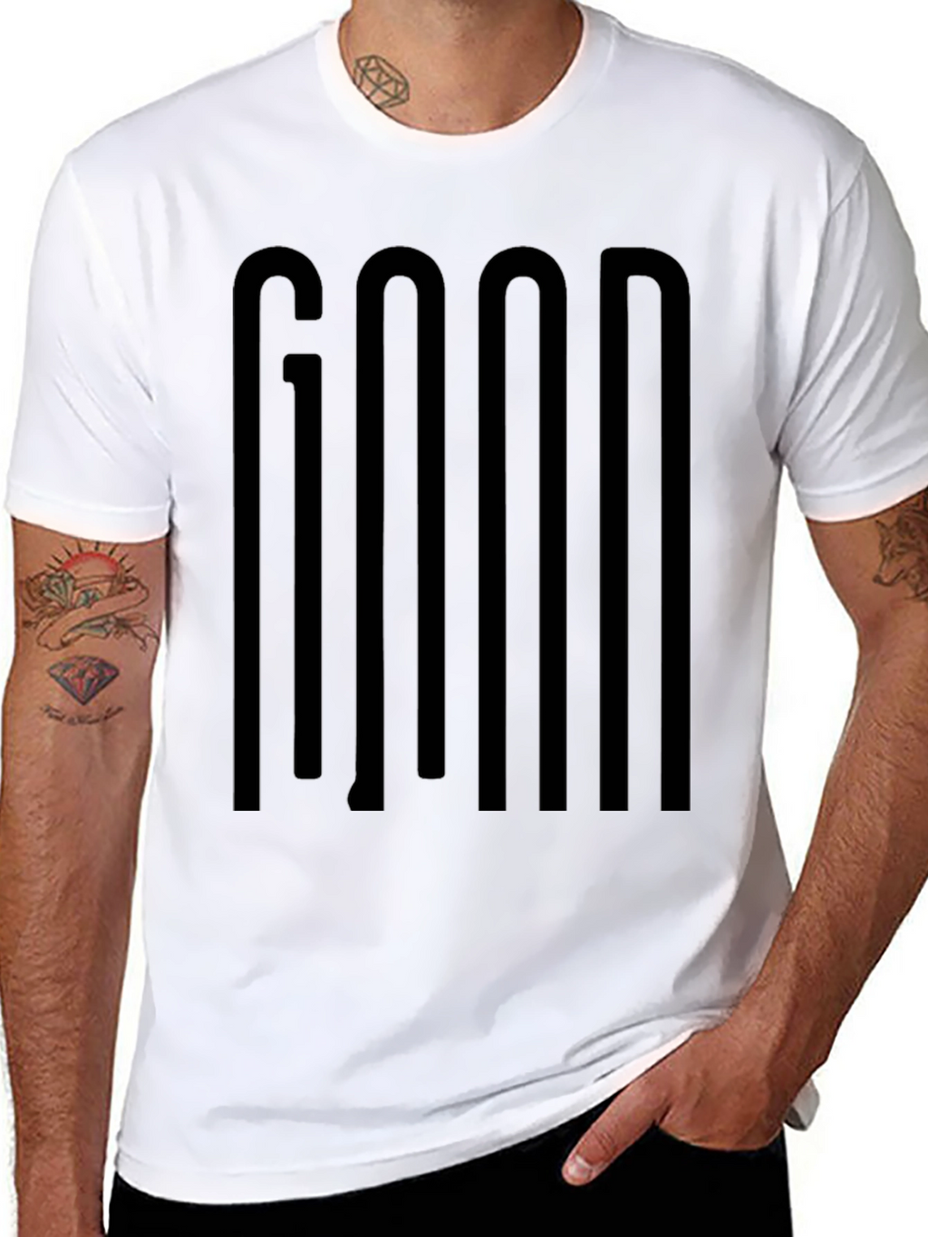 GOOD Graphic Black T-Shirt | Minimalist Design