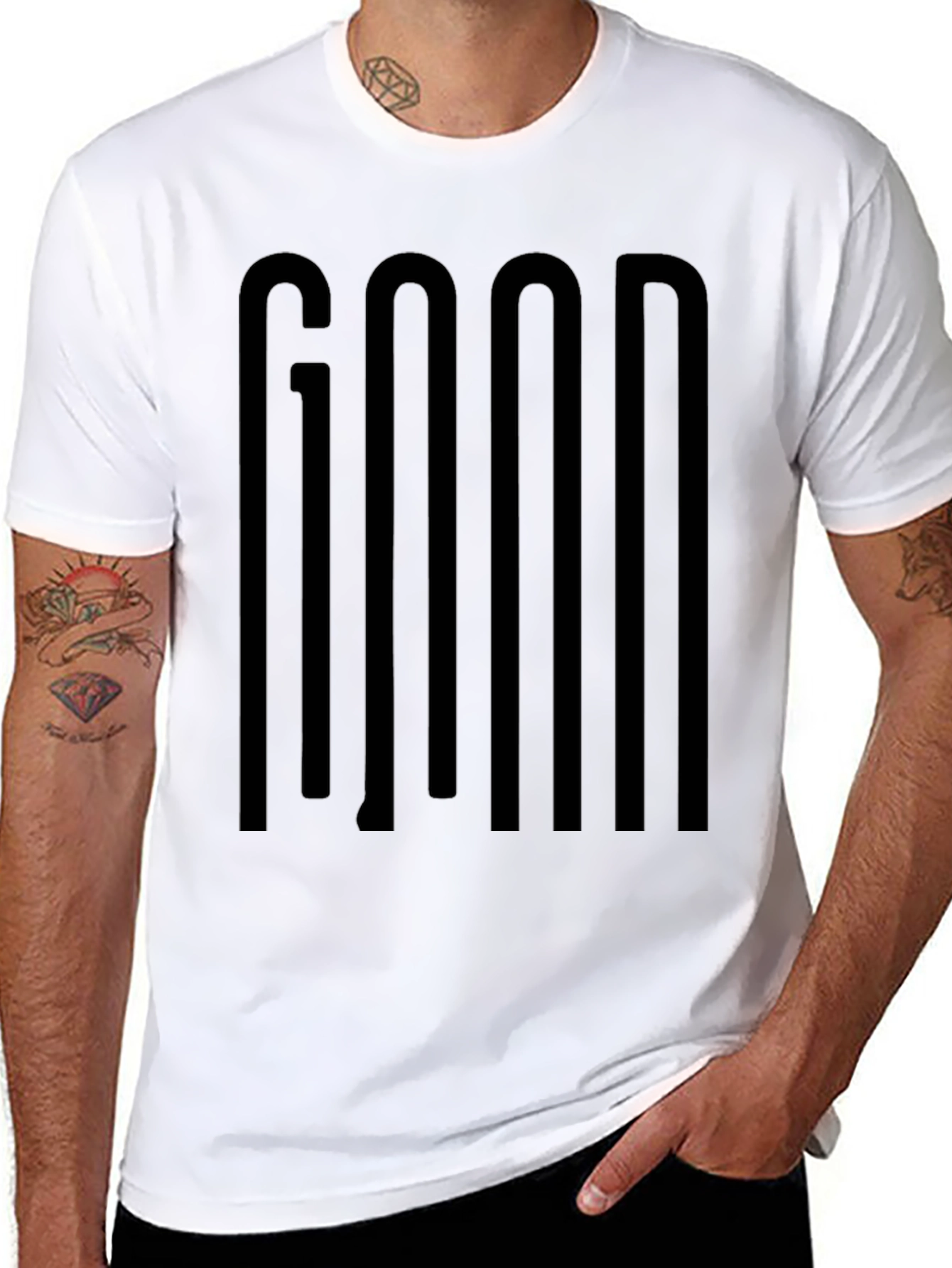GOOD Graphic Black T-Shirt | Minimalist Design
