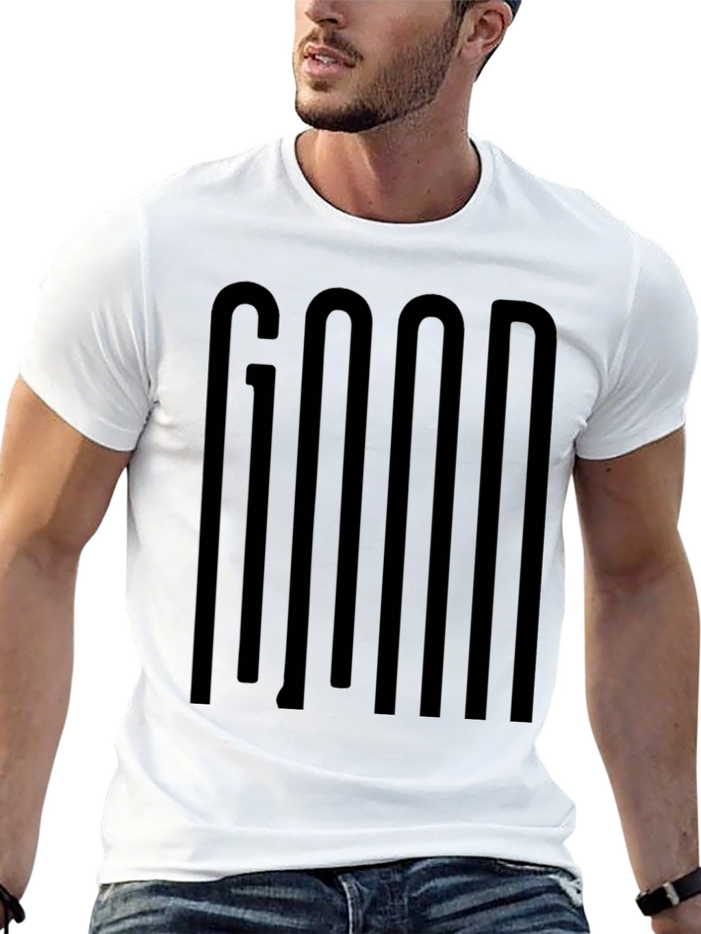 GOOD Graphic Black T-Shirt | Minimalist Design