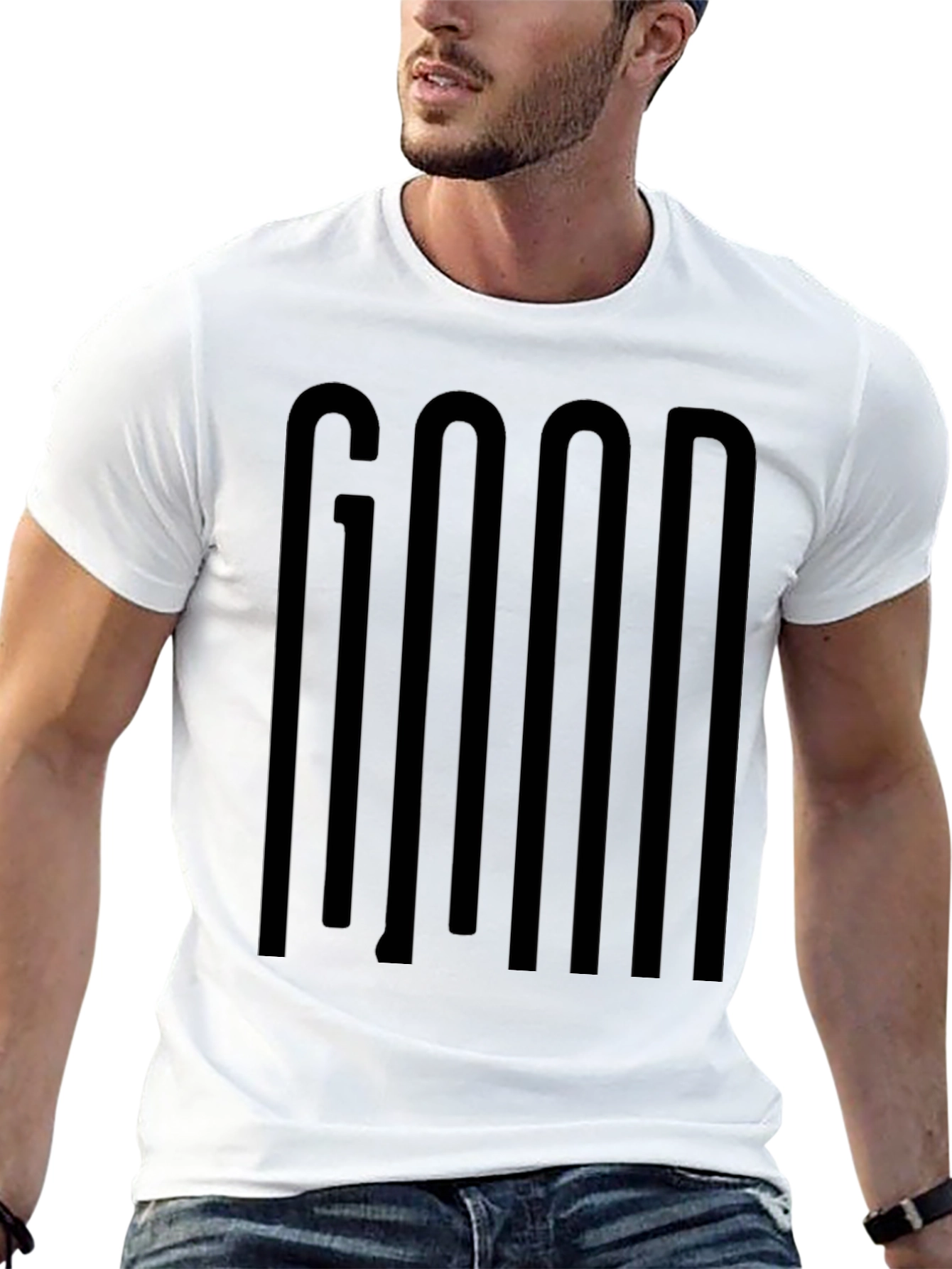 GOOD Graphic Black T-Shirt | Minimalist Design