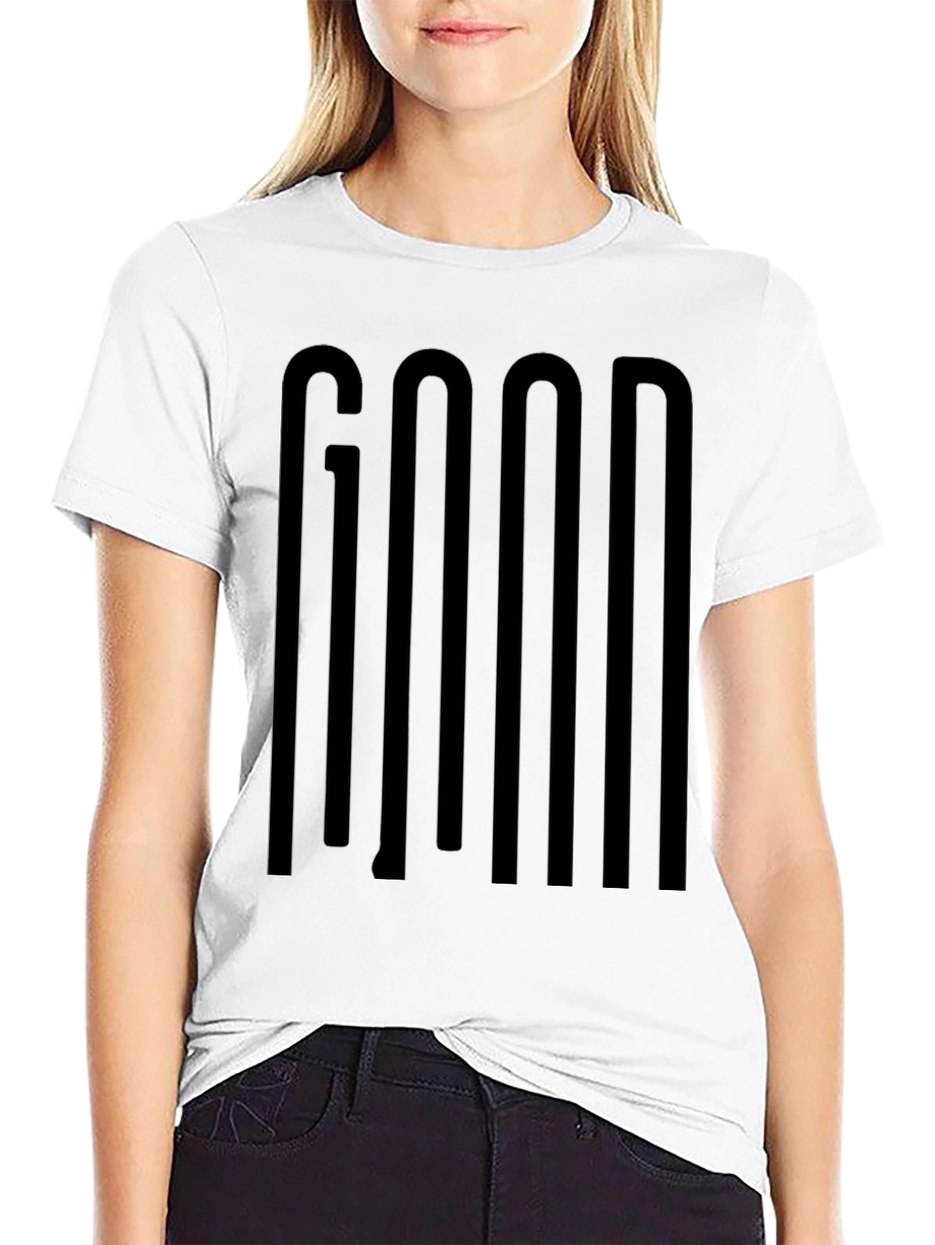 GOOD Graphic Black T-Shirt | Minimalist Design