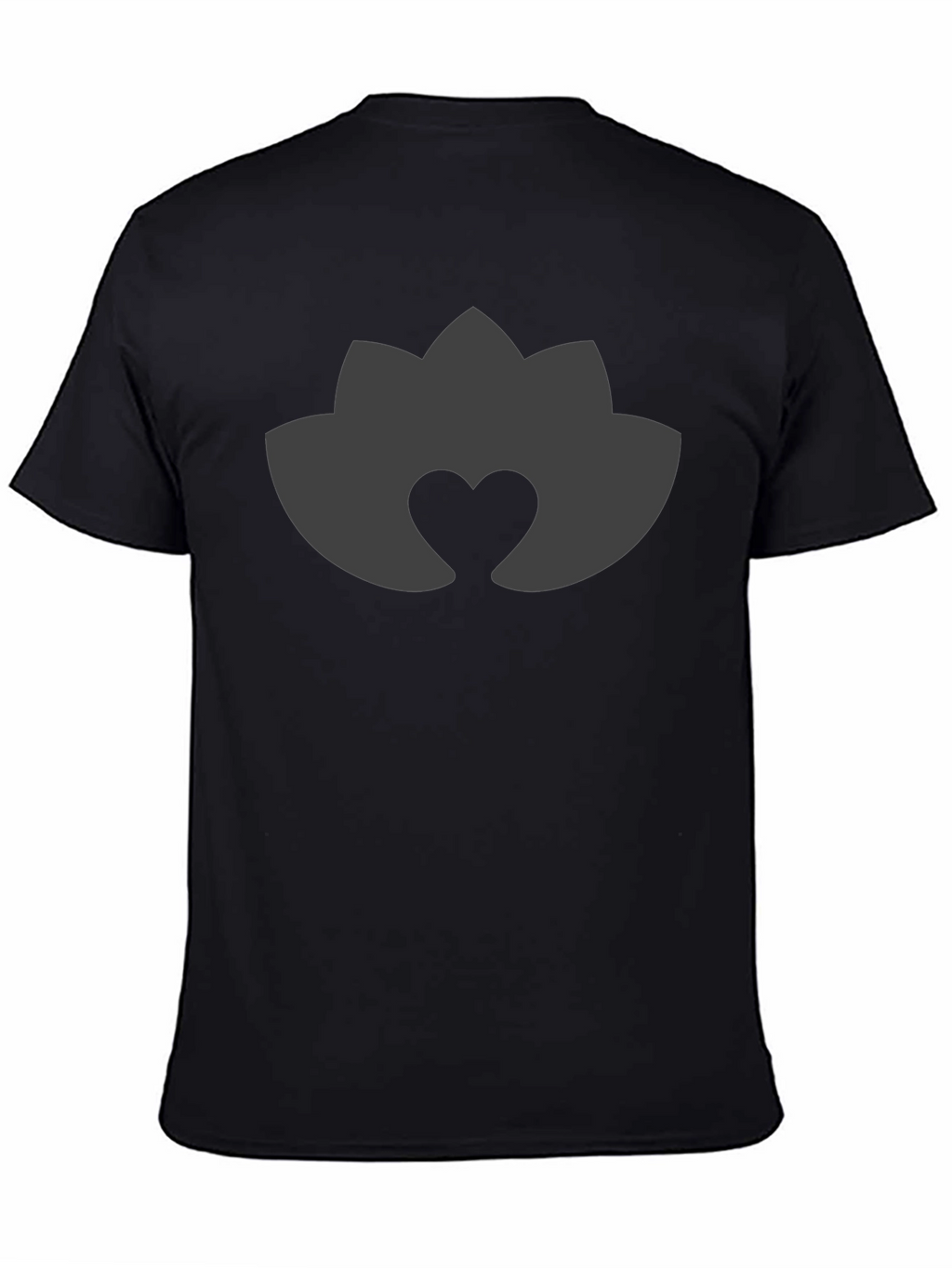 Lotus Heart Black Tee