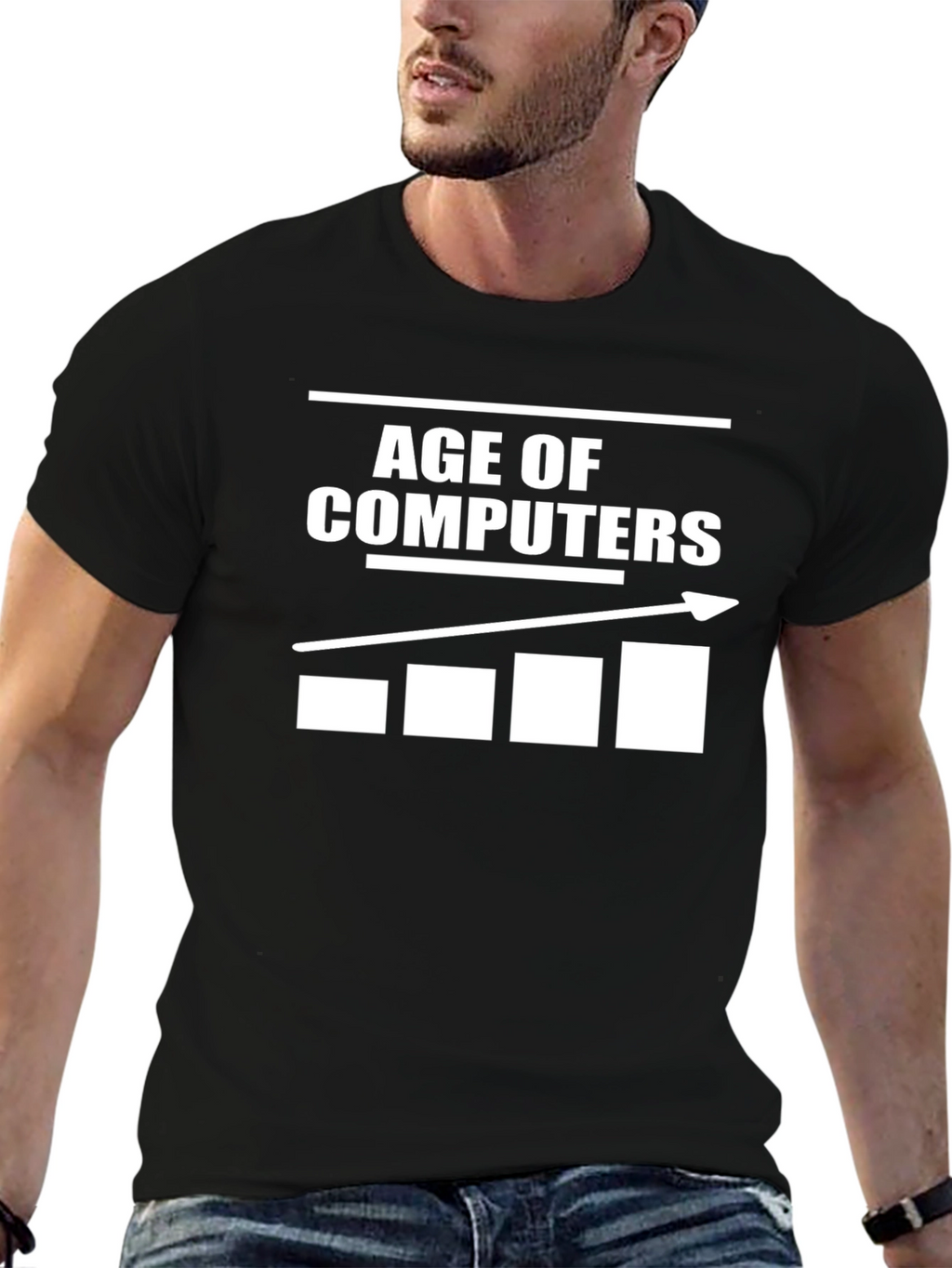Age of Computers Graphic T-Shirt - Black