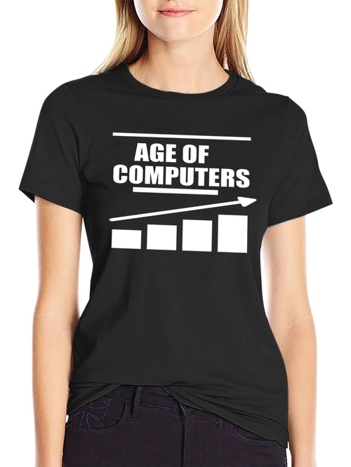 Age of Computers Graphic T-Shirt - Black