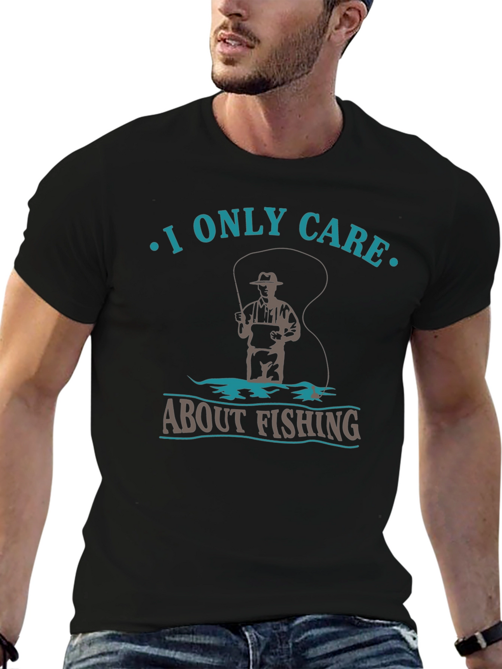 Fishing T-Shirt: I Only Care About Fishing