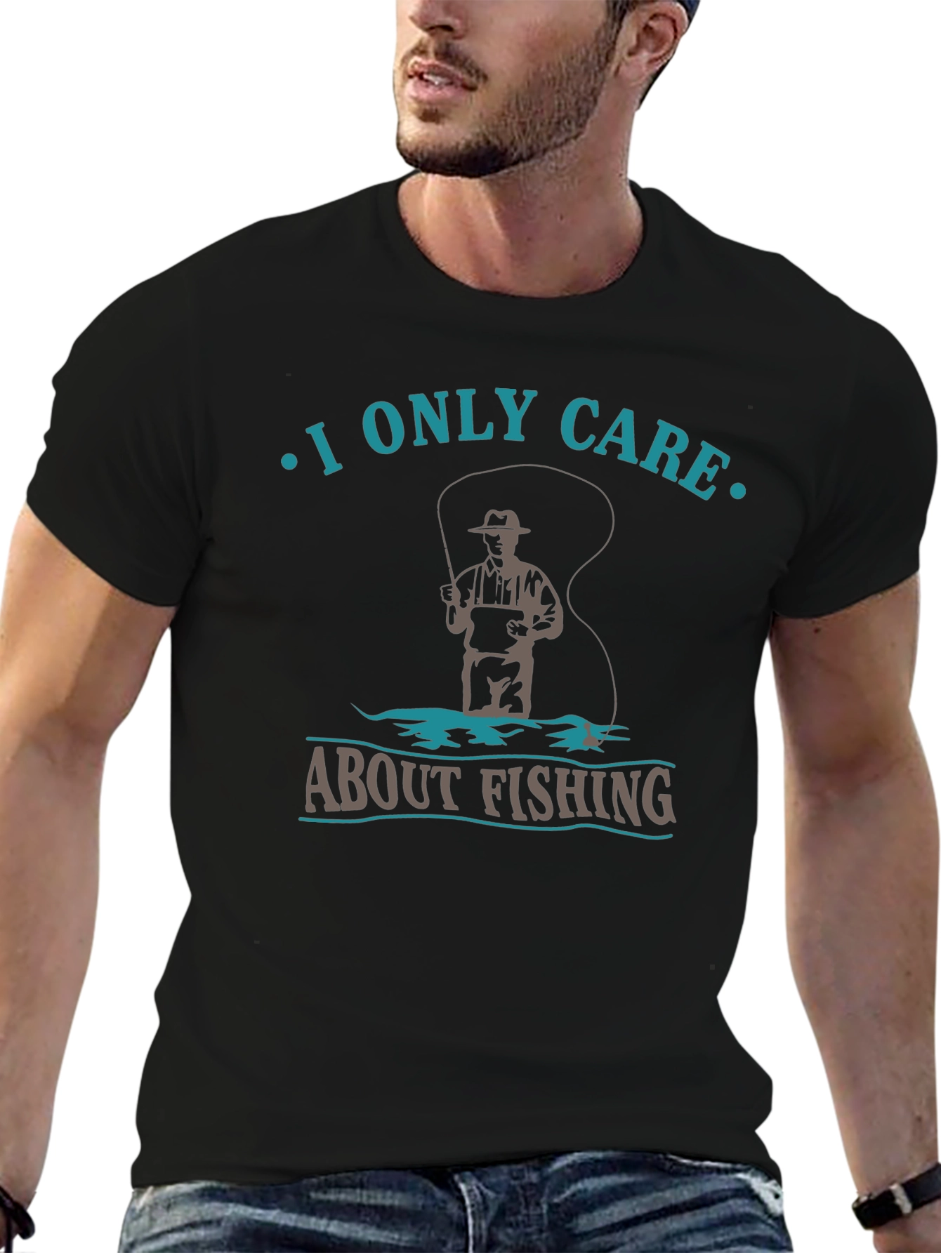 Fishing T-Shirt: I Only Care About Fishing