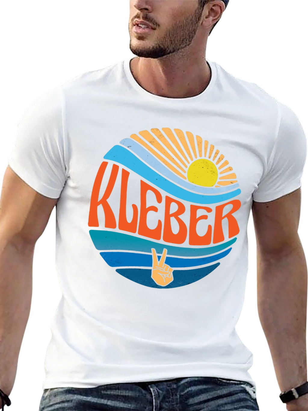 KLEBER Retro Graphic T-Shirt - Peace Sign