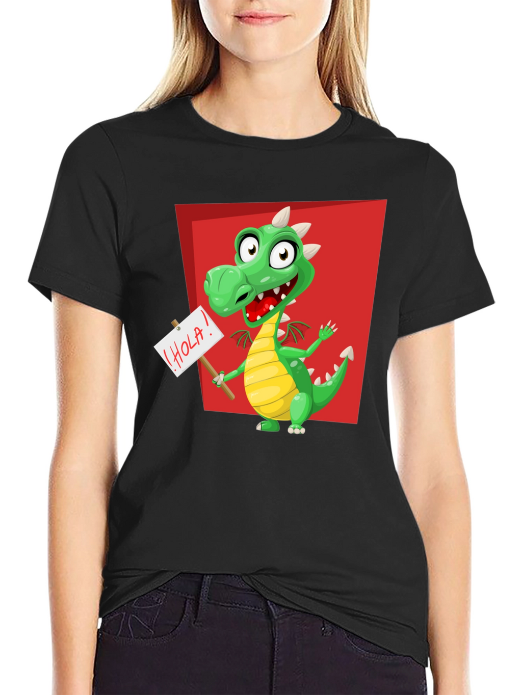Funny Dragon Graphic T-Shirt - Hola!