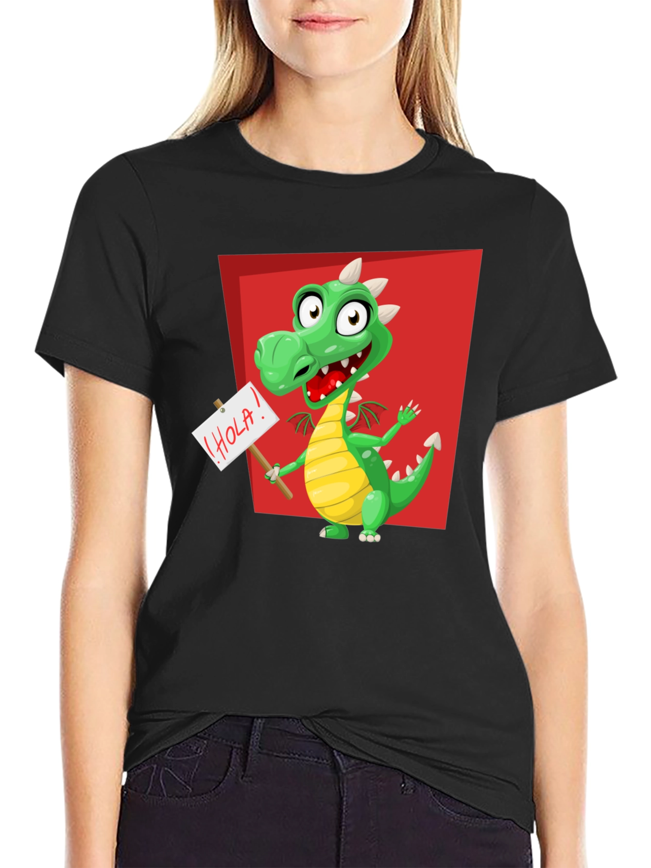 Funny Dragon Graphic T-Shirt - Hola!