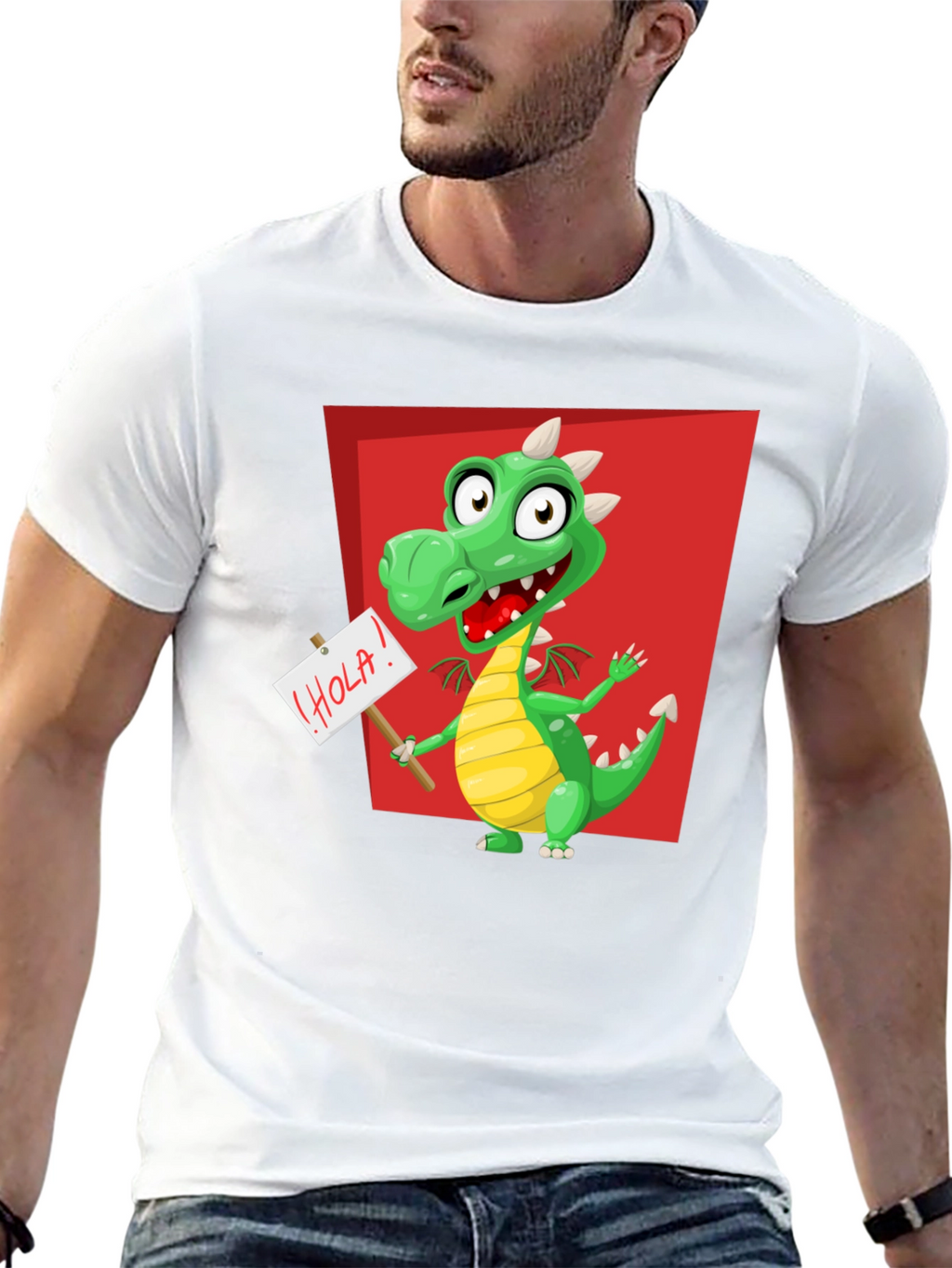Funny Dragon Graphic T-Shirt - Hola!