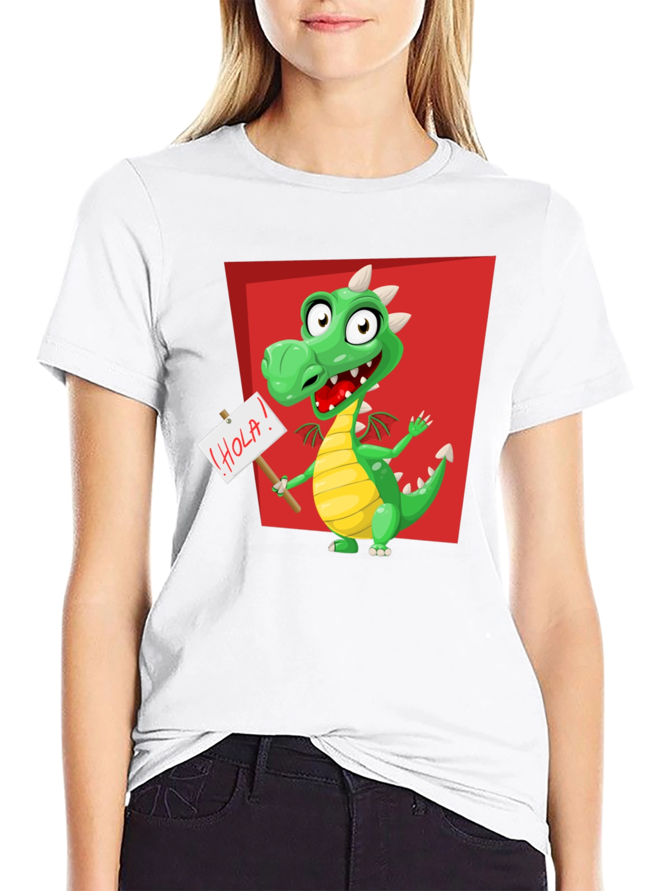 Funny Dragon Graphic T-Shirt - Hola!