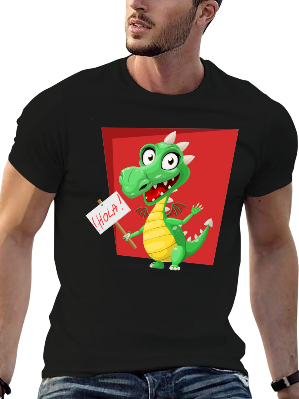 Funny Dragon Graphic T-Shirt - Hola!