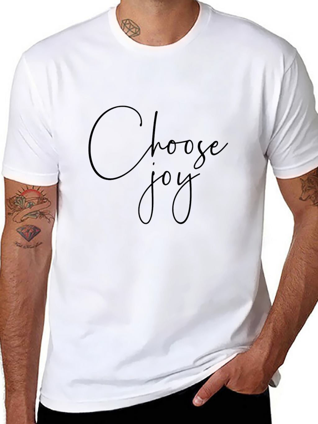 Choose Joy Black T-Shirt - Motivational Tee