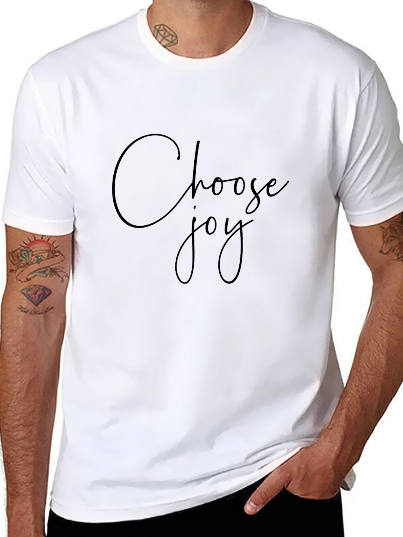 Choose Joy Black T-Shirt - Motivational Tee