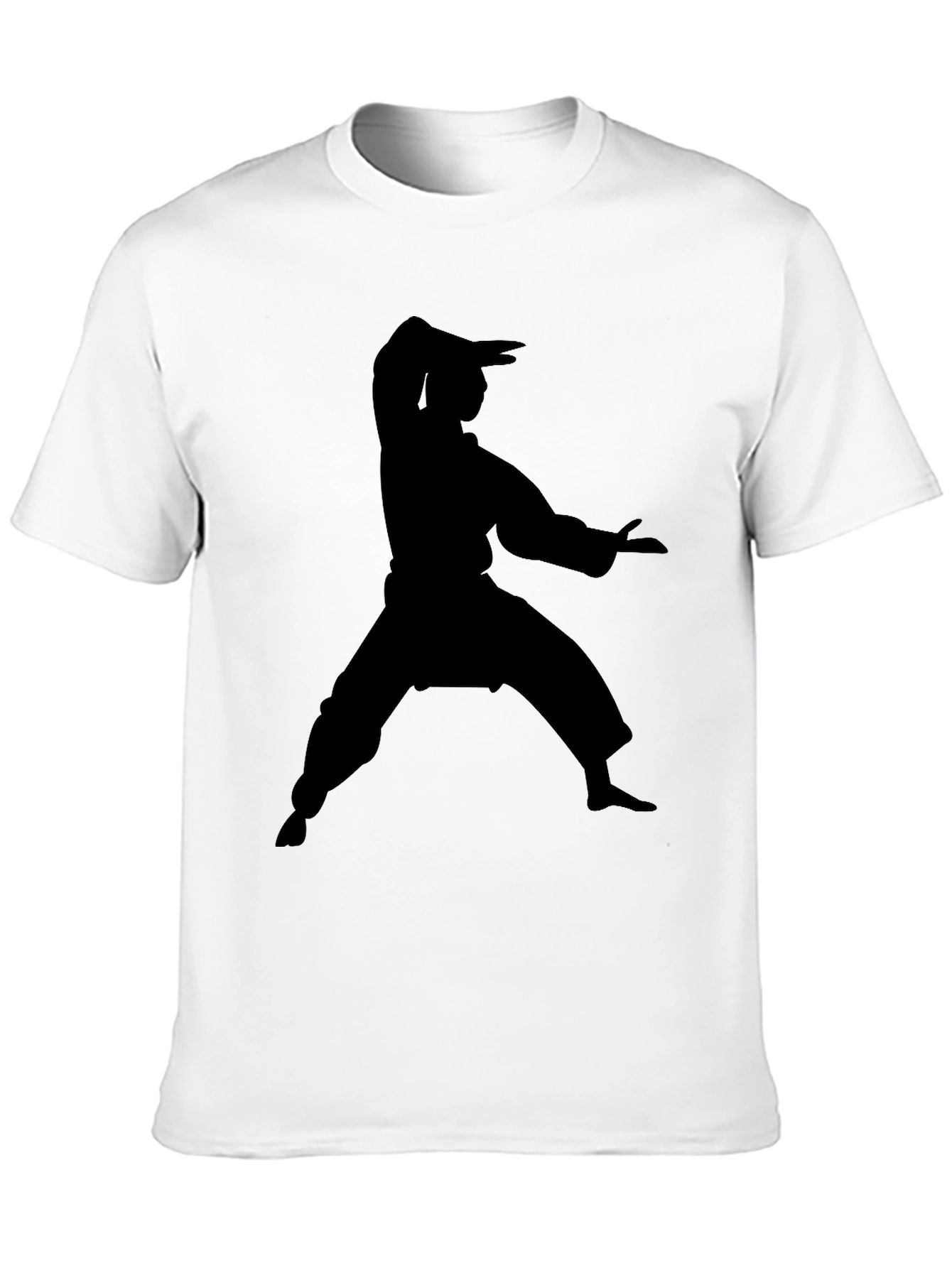 Martial Arts Silhouette Black T-Shirt