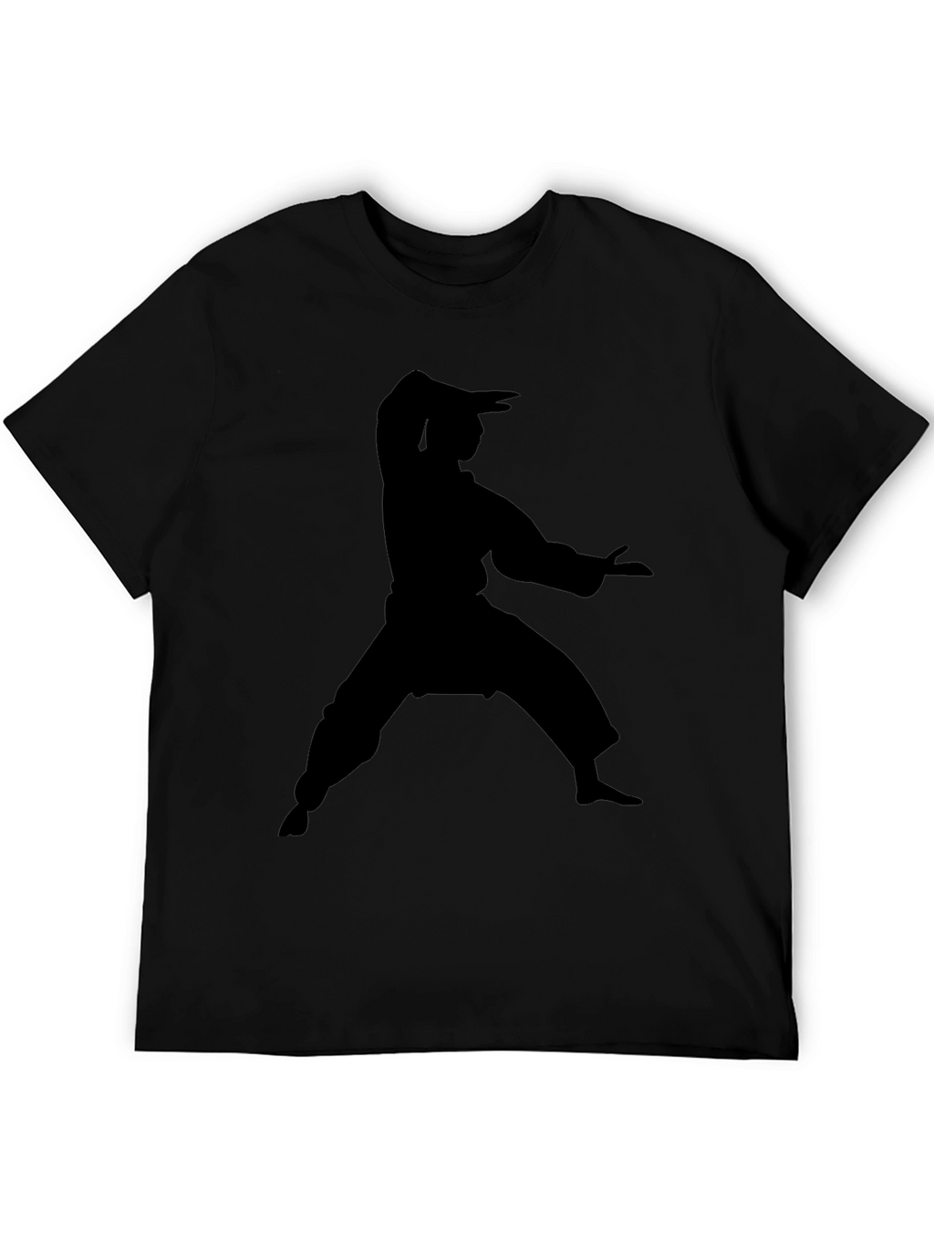 Martial Arts Silhouette Black T-Shirt